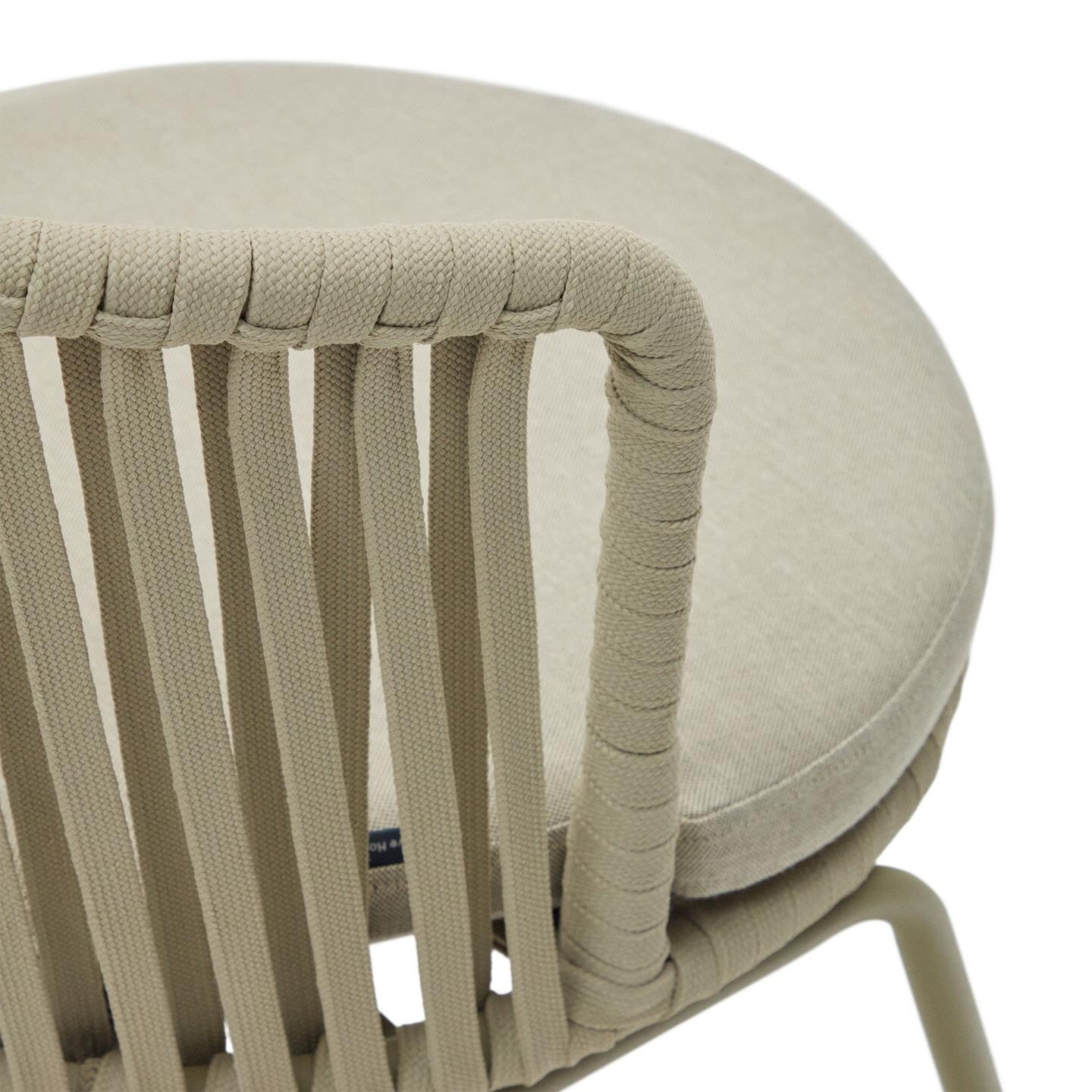 Kave Home Tuinstoel 'Saconca' Gevlochten touw, kleur Groen