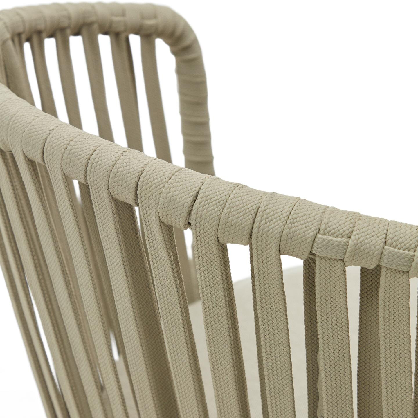 Kave Home Tuinstoel 'Saconca' Gevlochten touw, kleur Groen