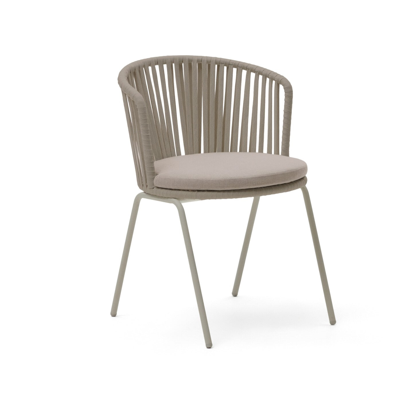 Kave Home Tuinstoel 'Saconca' Gevlochten touw, kleur Beige