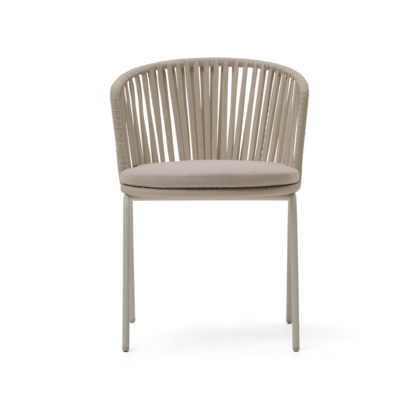 Kave Home Tuinstoel 'Saconca' Gevlochten touw, kleur Beige