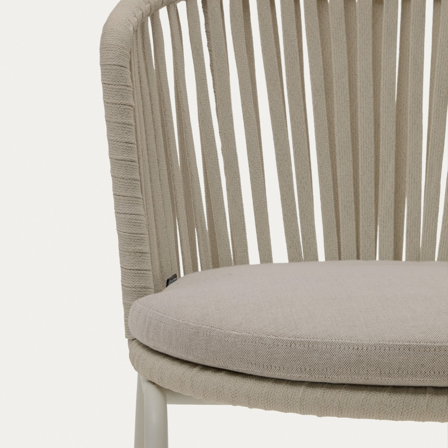 Kave Home Tuinstoel 'Saconca' Gevlochten touw, kleur Beige