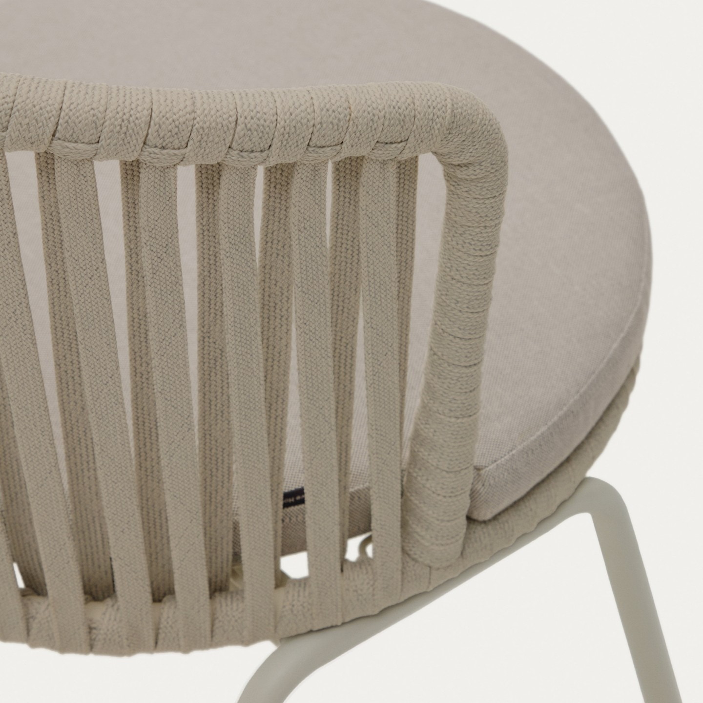 Kave Home Tuinstoel 'Saconca' Gevlochten touw, kleur Beige
