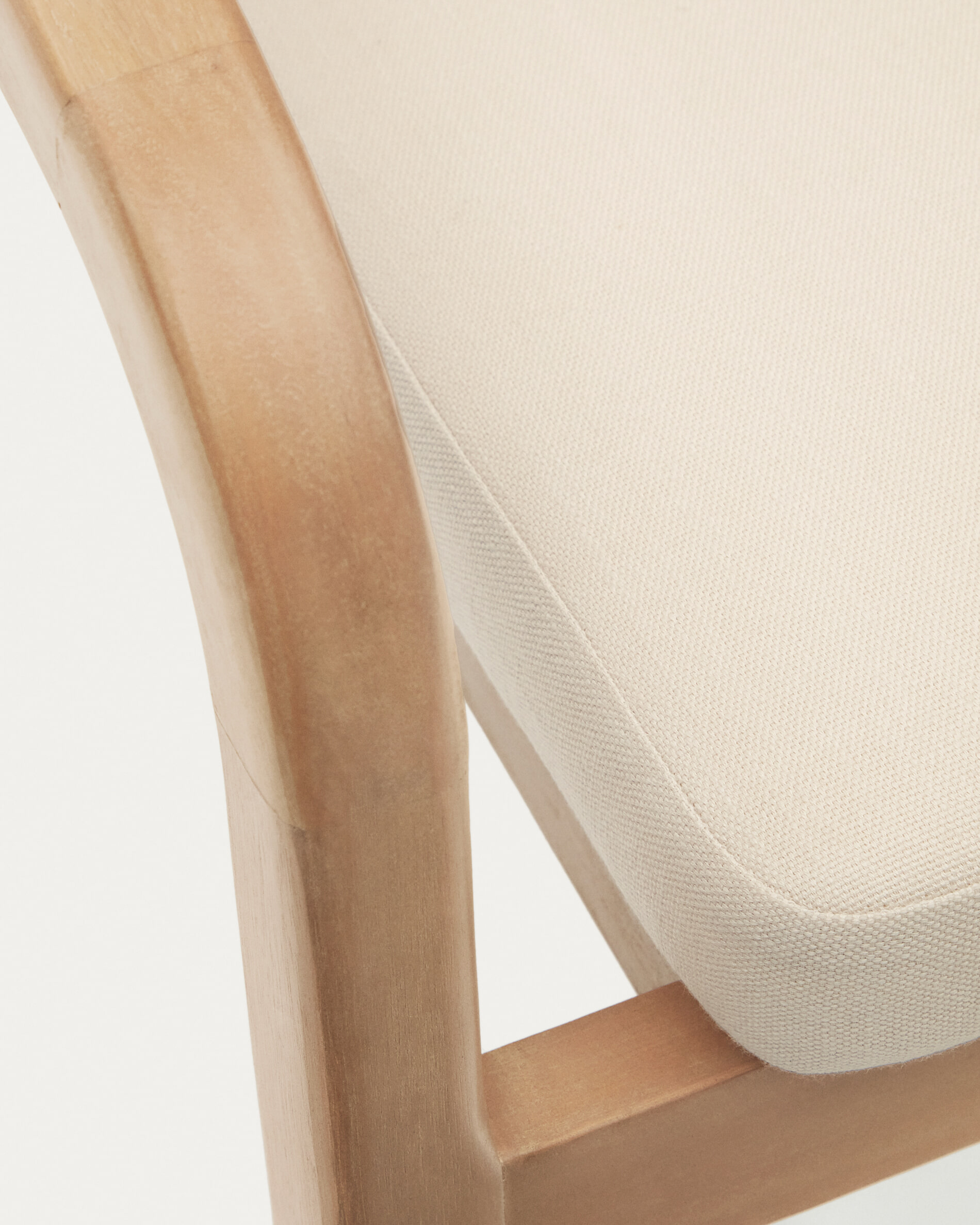 Kave Home Eetkamerstoel 'Malaret' Eucalyptushout en gevlochten touw, kleur Beige