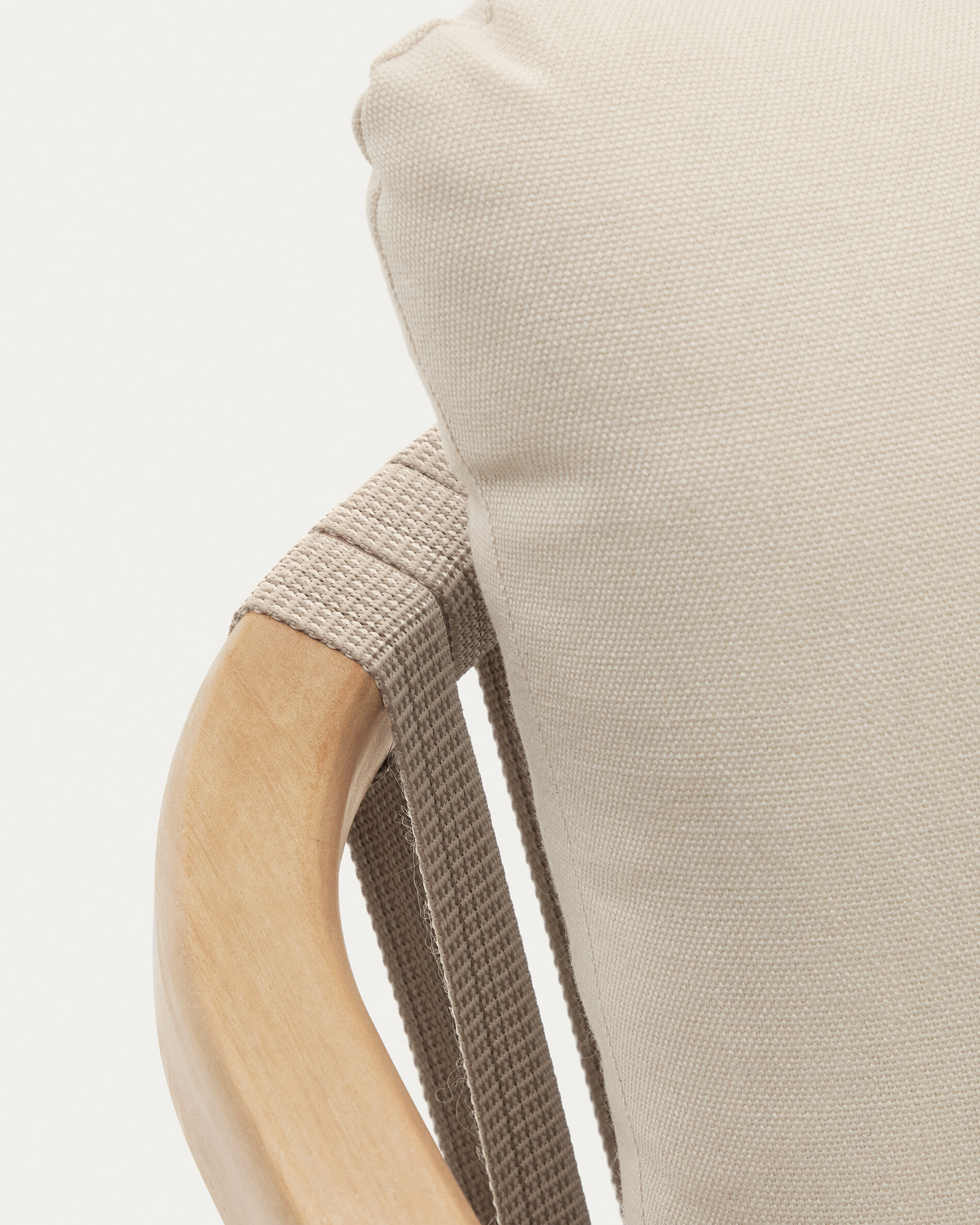 Kave Home Eetkamerstoel 'Malaret' Eucalyptushout en gevlochten touw, kleur Beige