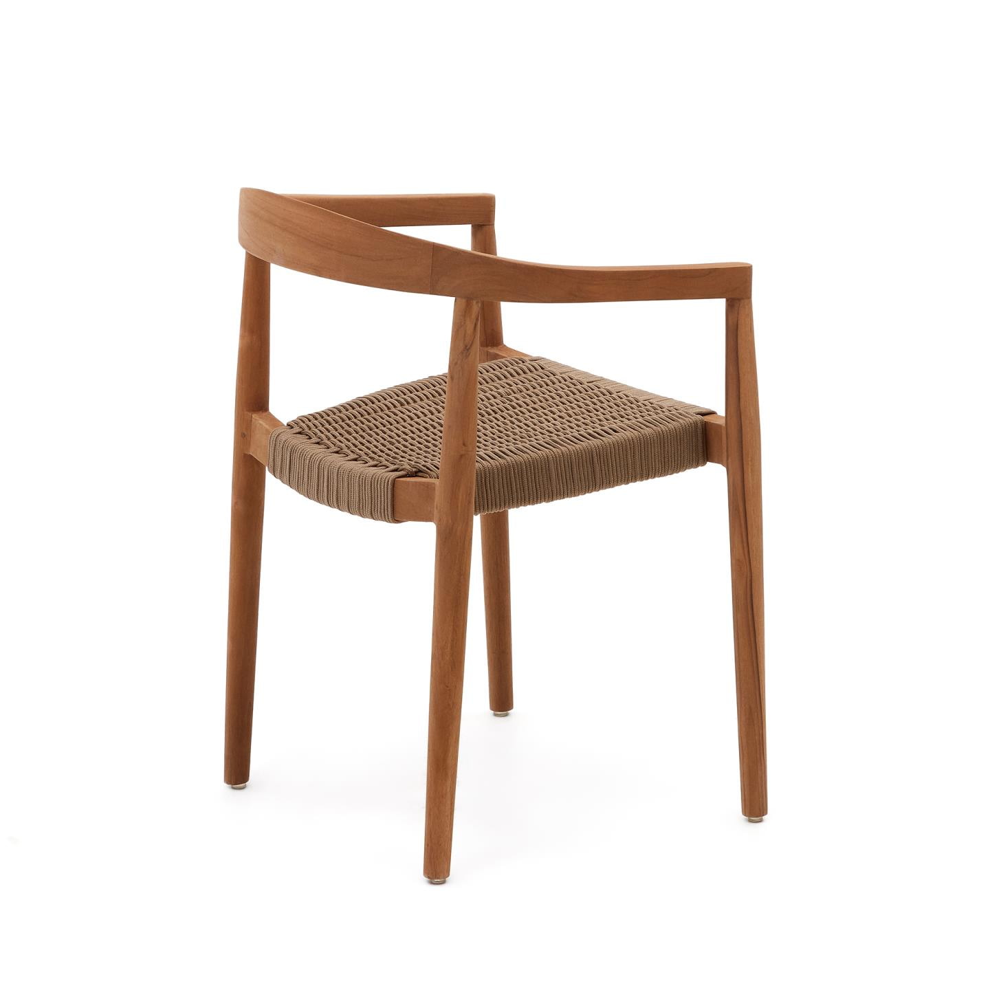 Kave Home Eetkamerstoel 'Ydalia' Teakhout, kleur Beige/Naturel
