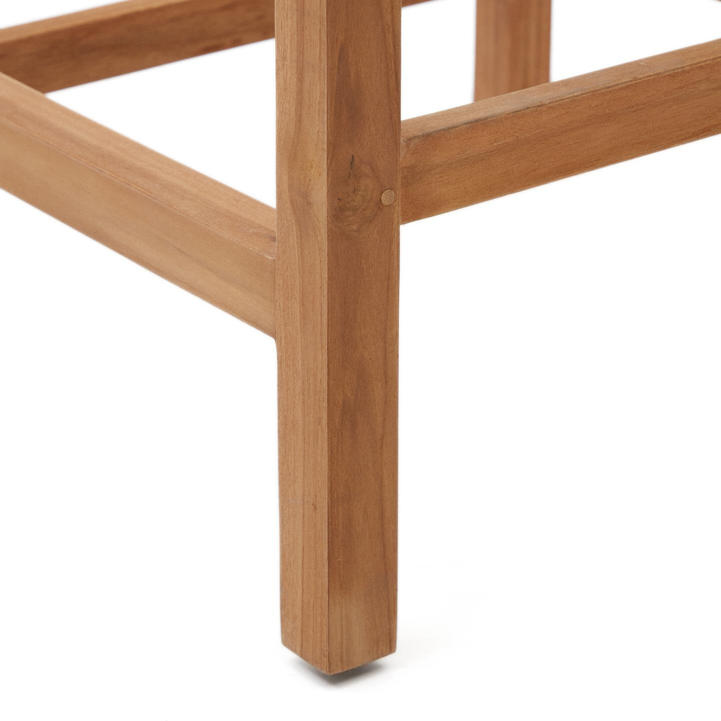 Kave Home Barkruk 'Giverola' Teakhout en gevlochten touw (zithoogte 67cm)