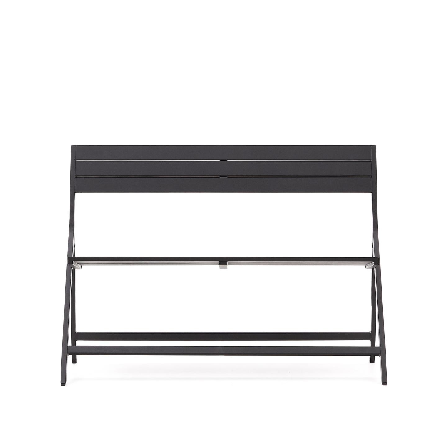Kave Home Tuinbank 'Torreta' 120cm, kleur Donkergrijs