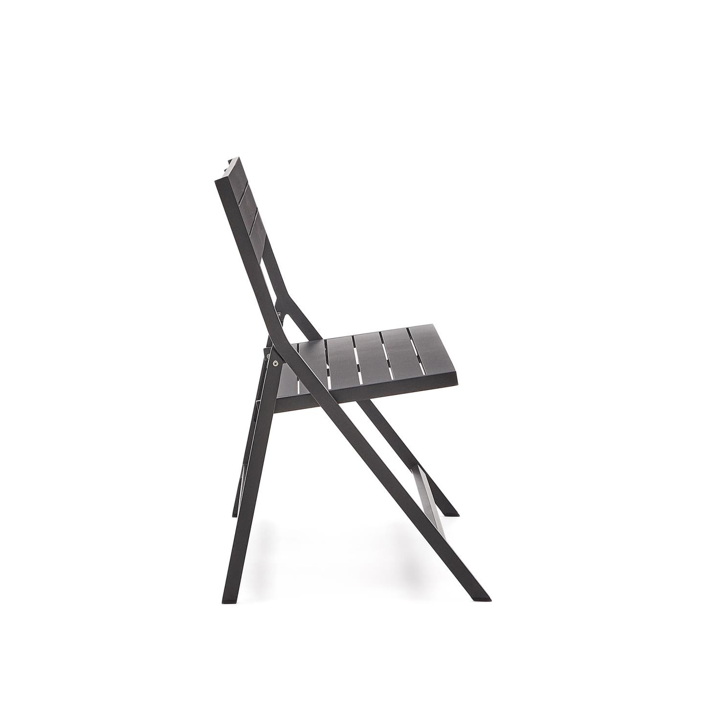 Kave Home Tuinbank 'Torreta' 120cm, kleur Donkergrijs