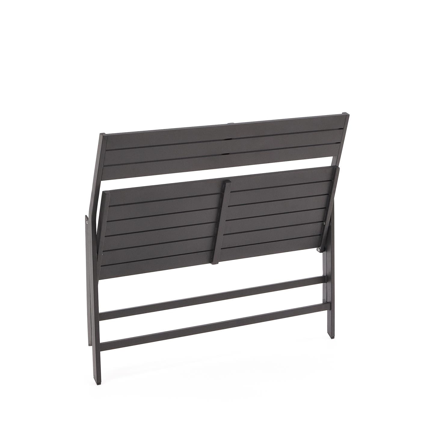 Kave Home Tuinbank 'Torreta' 120cm, kleur Donkergrijs