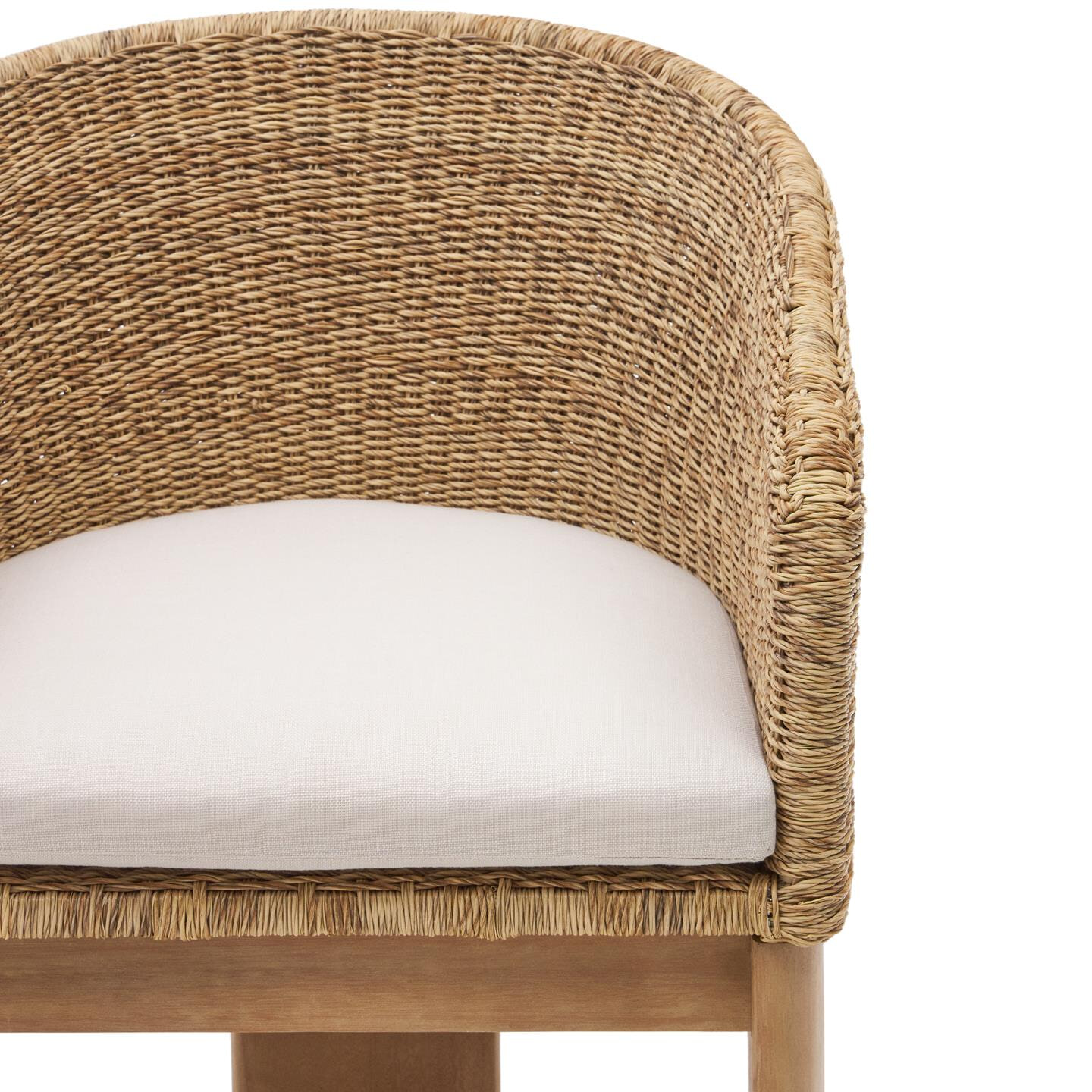 Kave Home Tuinstoel 'Xoriguer' Rattan en eucalyptushout