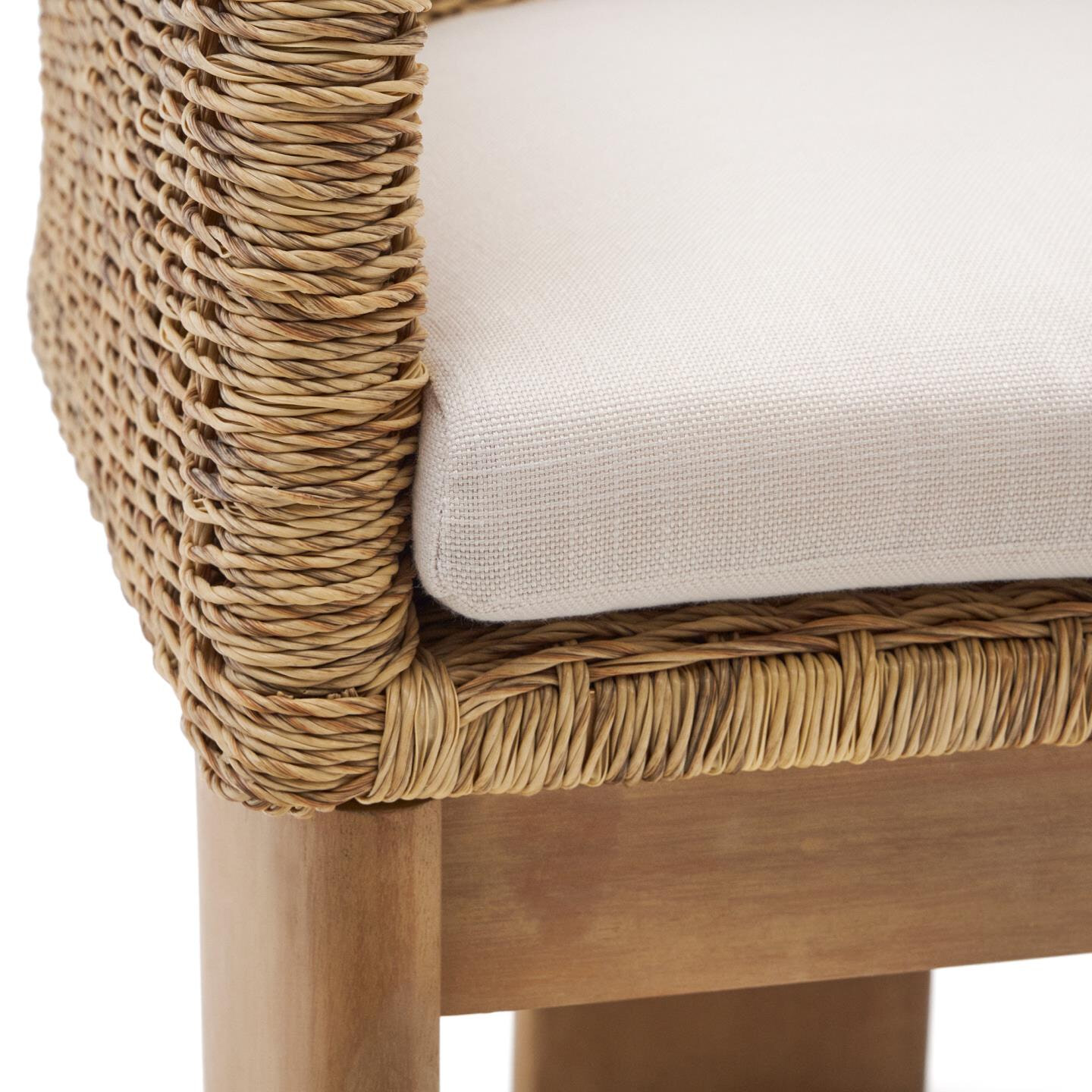 Kave Home Tuinstoel 'Xoriguer' Rattan en eucalyptushout