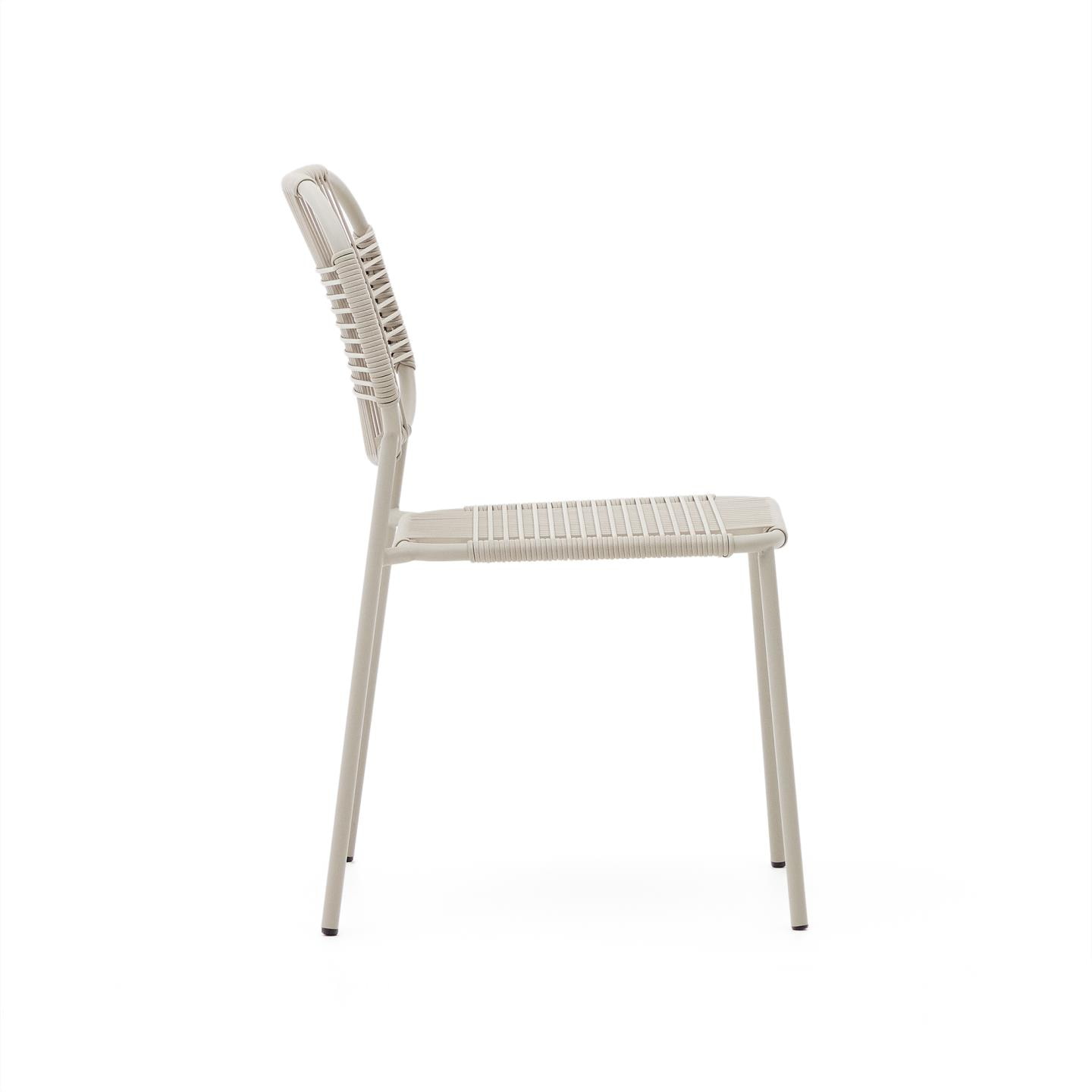 Kave Home Tuinstoel 'Talaier' Touw, kleur Beige