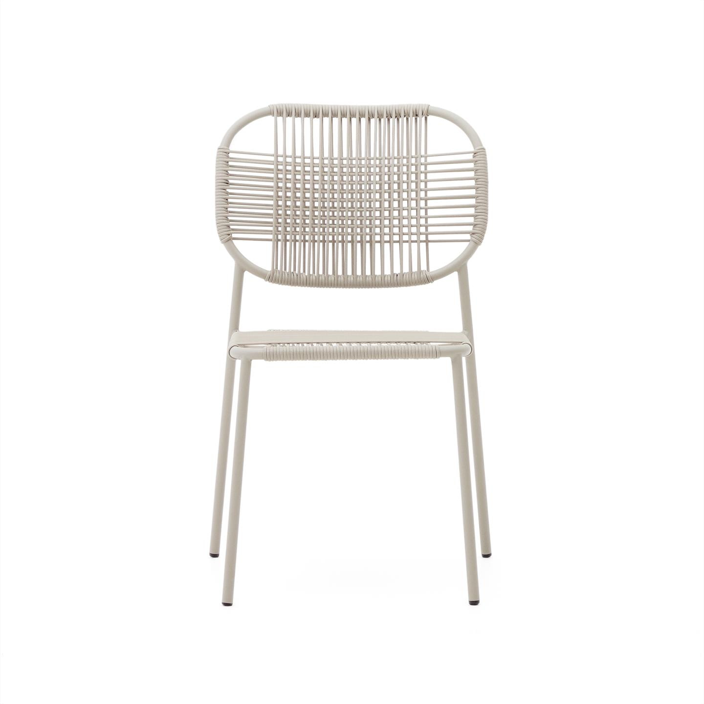 Kave Home Tuinstoel 'Talaier' Touw, kleur Beige