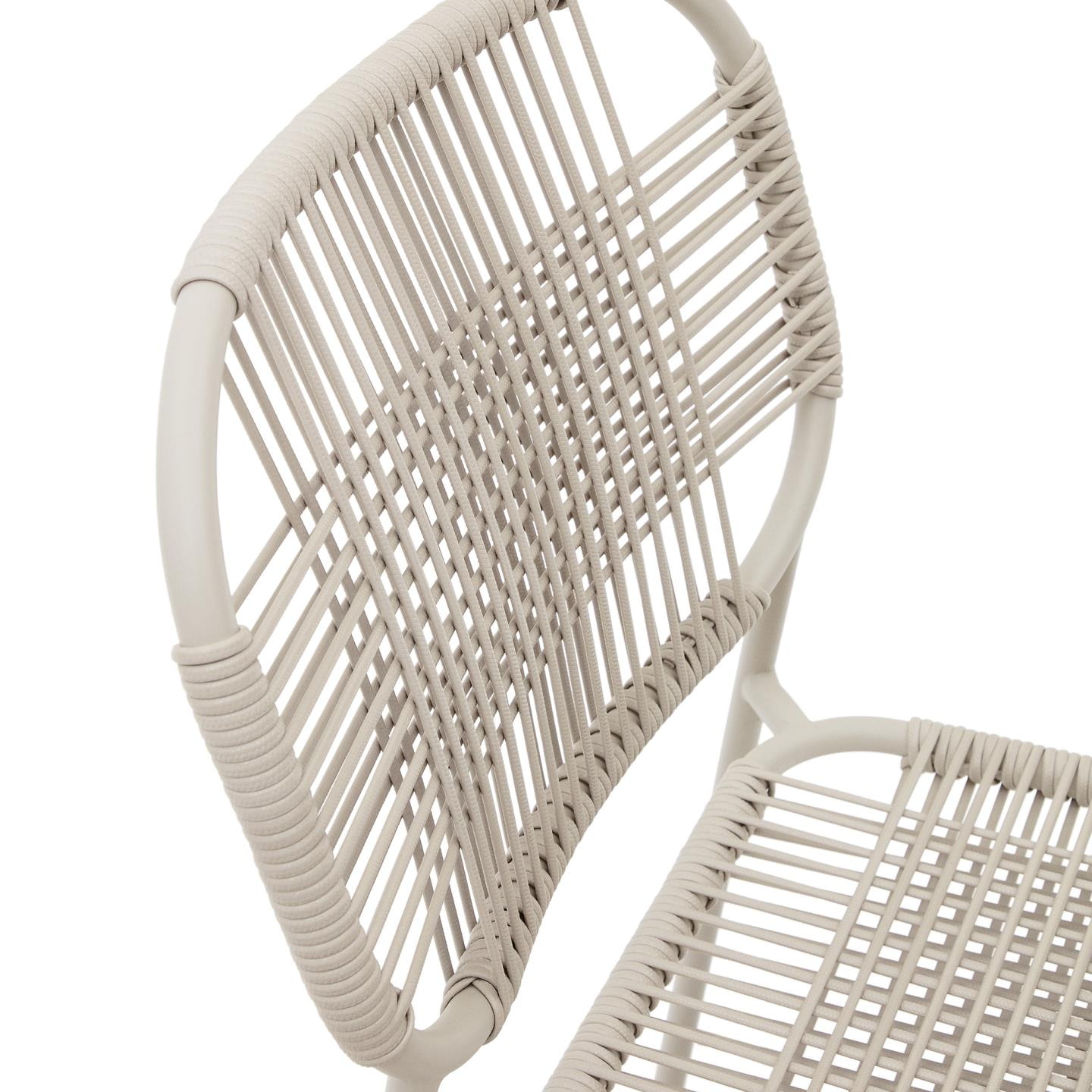 Kave Home Tuinstoel 'Talaier' Touw, kleur Beige
