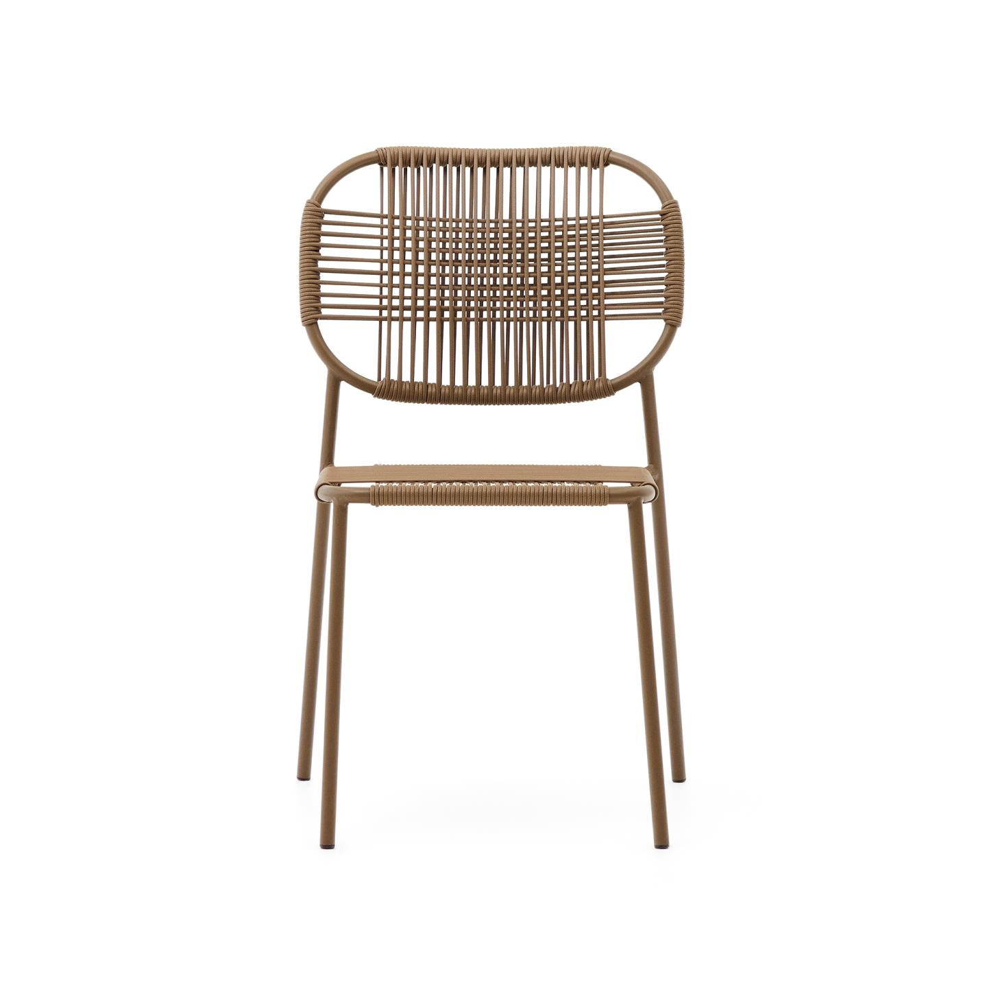 Kave Home Tuinstoel 'Talaier' Touw, kleur Bruin