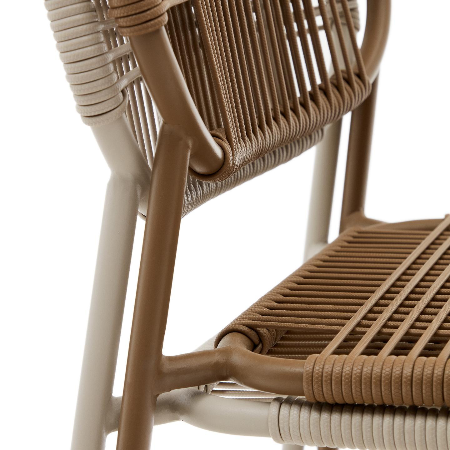 Kave Home Tuinstoel 'Talaier' Touw, kleur Bruin