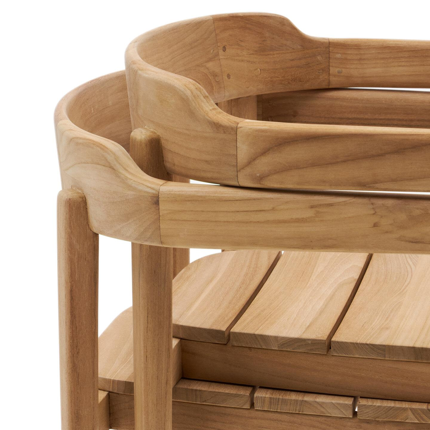 Kave Home Eetkamerstoel 'Icaro' Teakhout