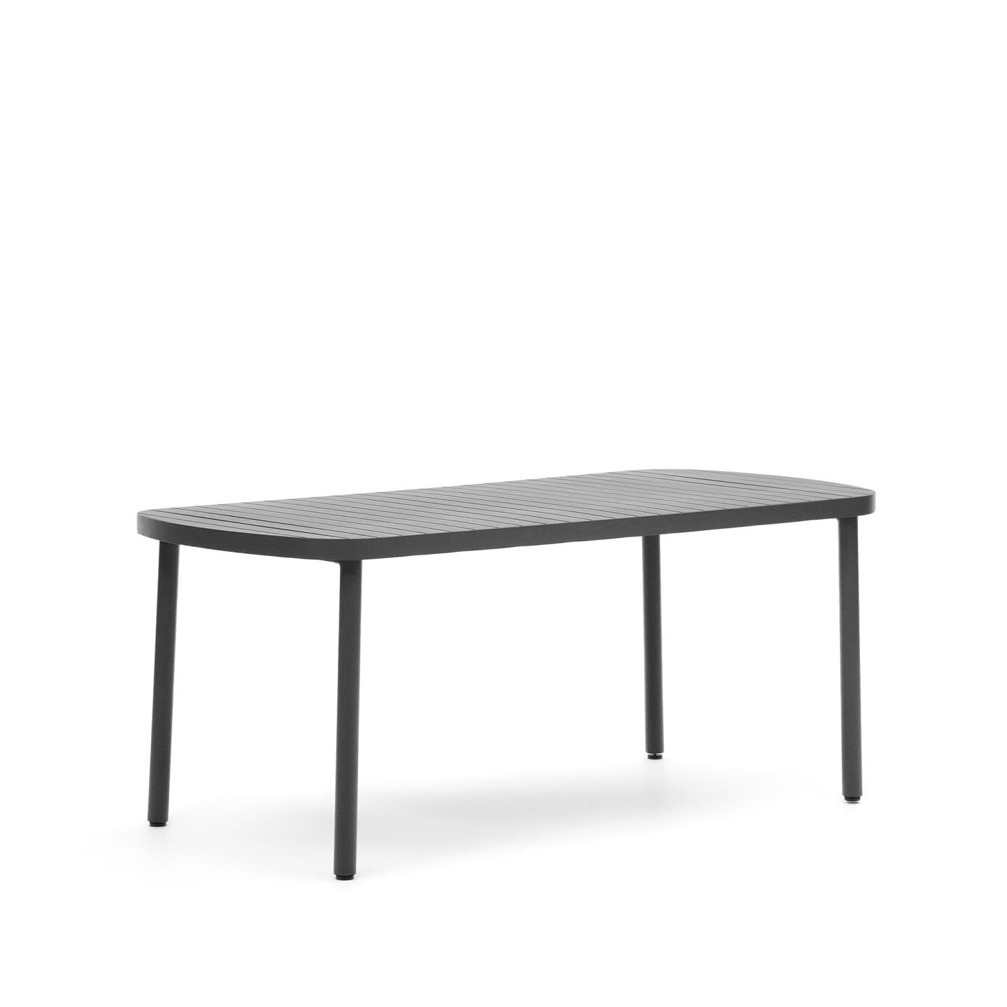 Kave Home Tuintafel Joncols 180 x 90cm - Donkergrijs