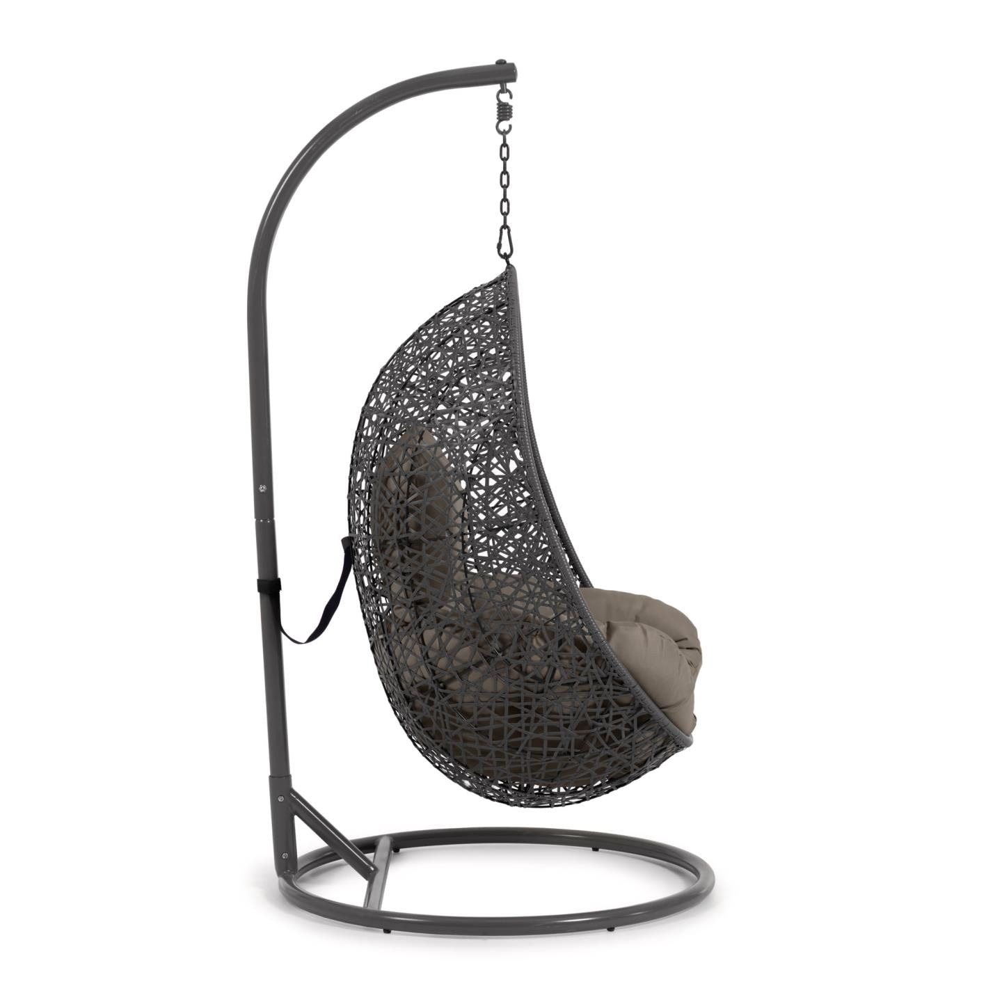 Kave Home Hangstoel 'Florina' Met standaard, kleur Antraciet