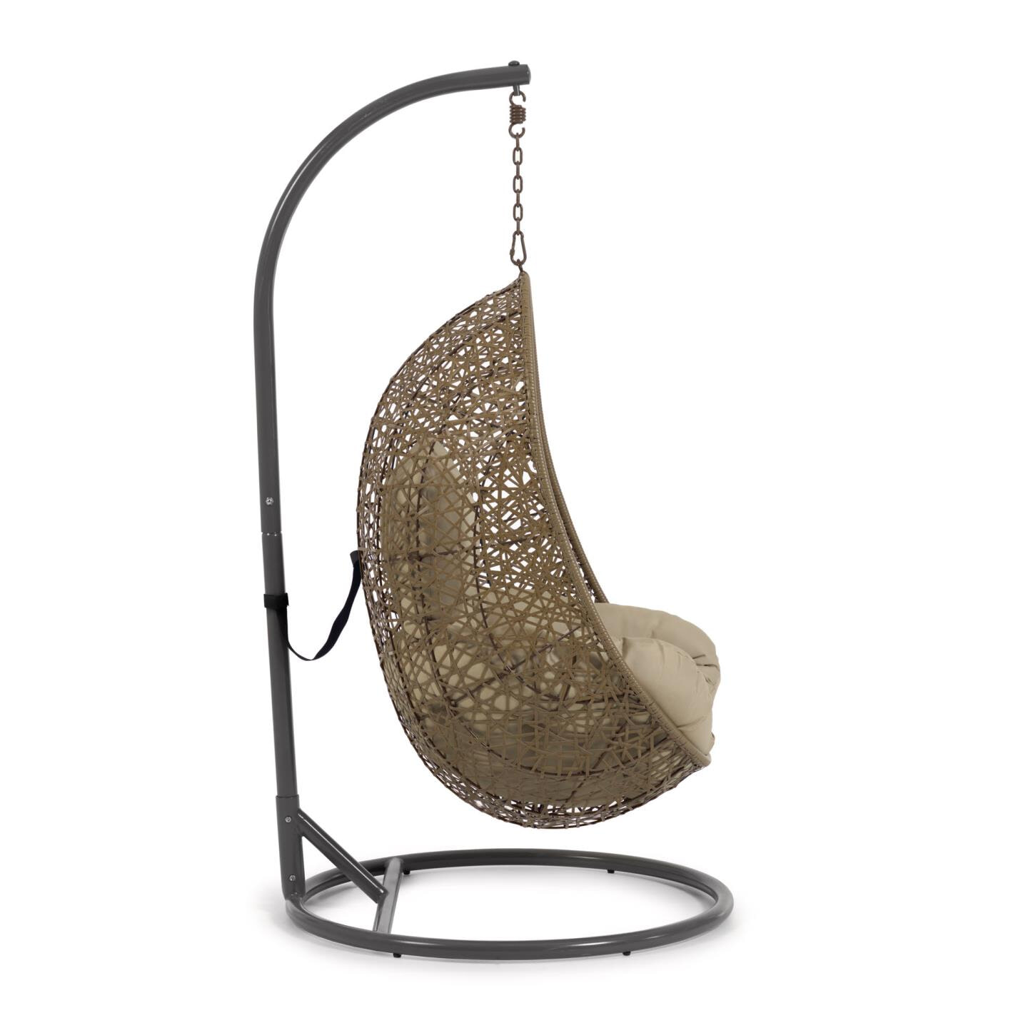 Kave Home Hangstoel 'Florina' Met standaard, kleur Bruin