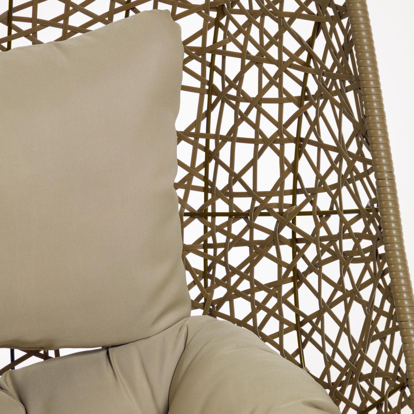 Kave Home Hangstoel 'Florina' Met standaard, kleur Bruin