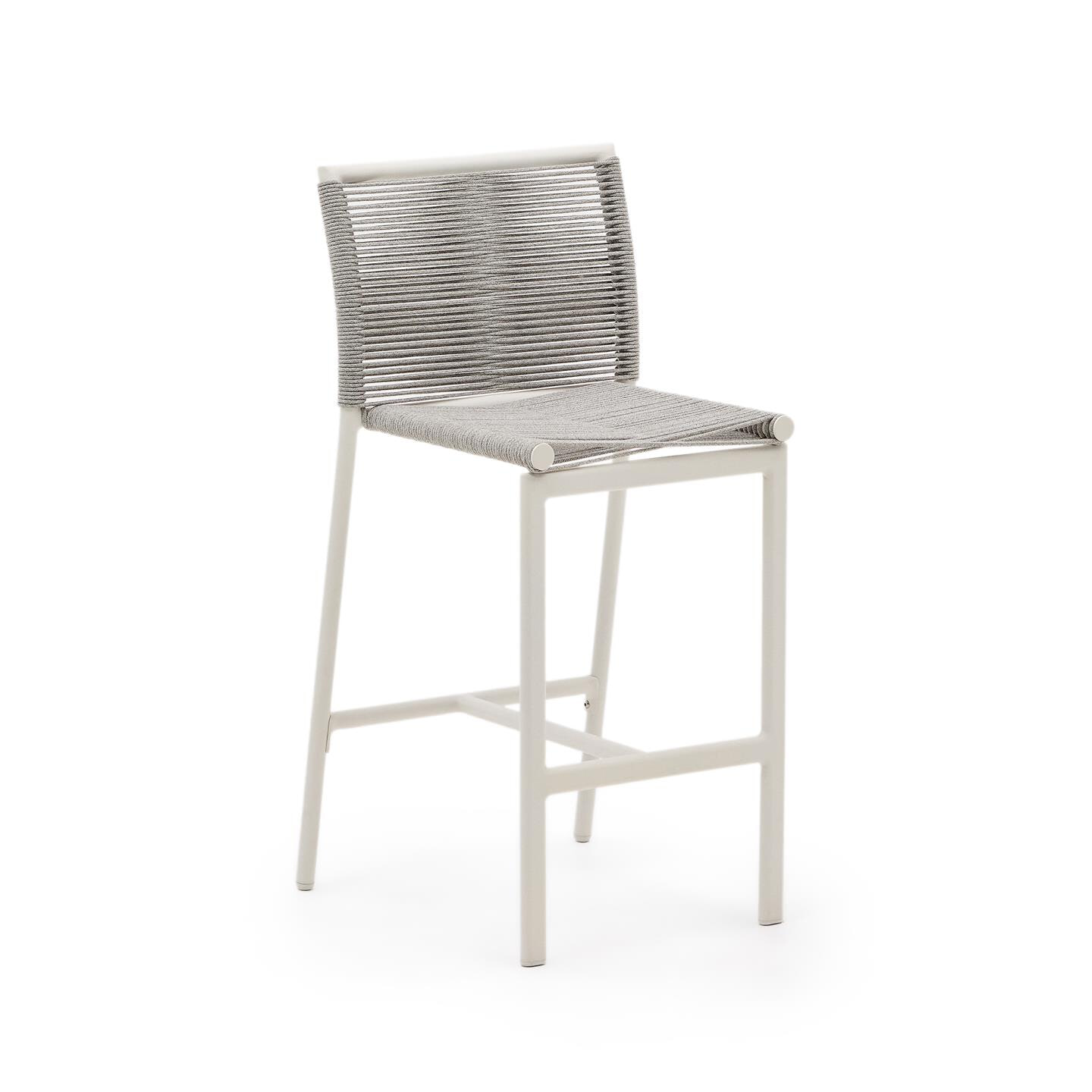 Kave Home Barkruk 'Culip' kleur Lichtgrijs (zithoogte 65cm)