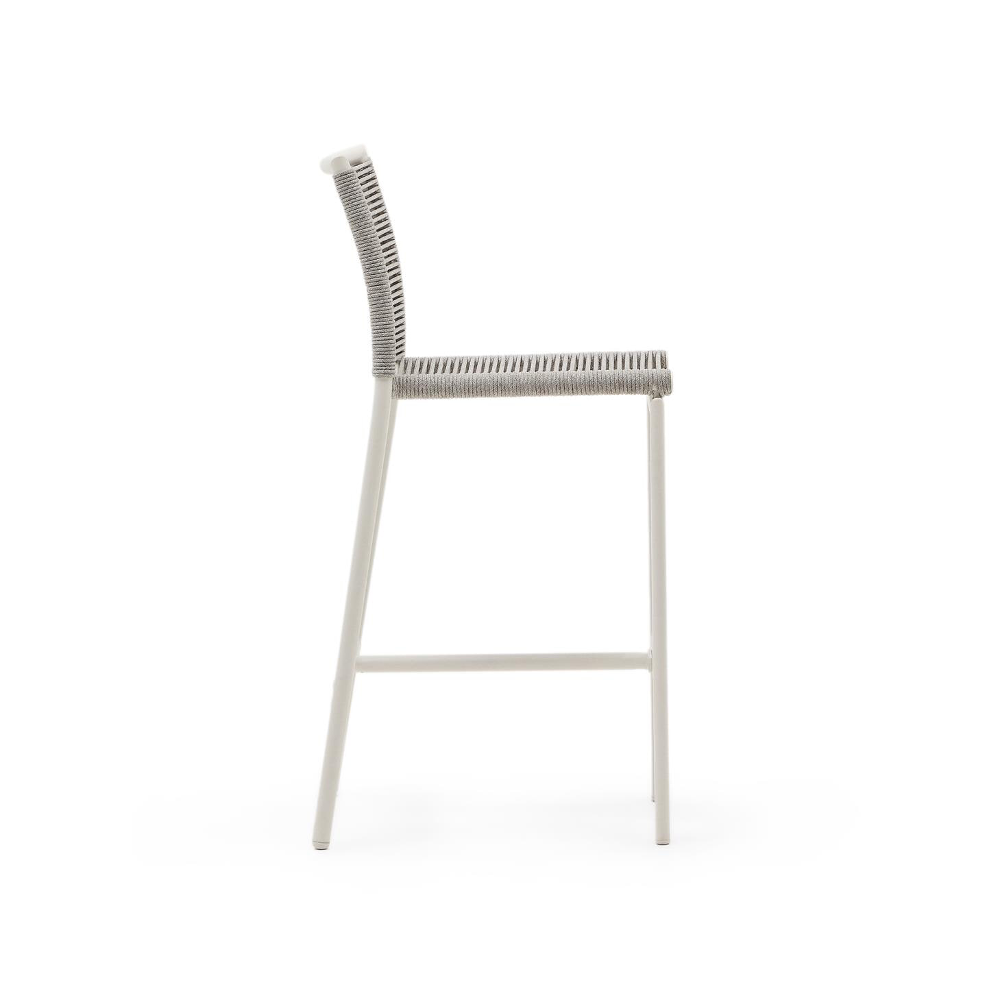 Kave Home Barkruk 'Culip' kleur Lichtgrijs (zithoogte 65cm)