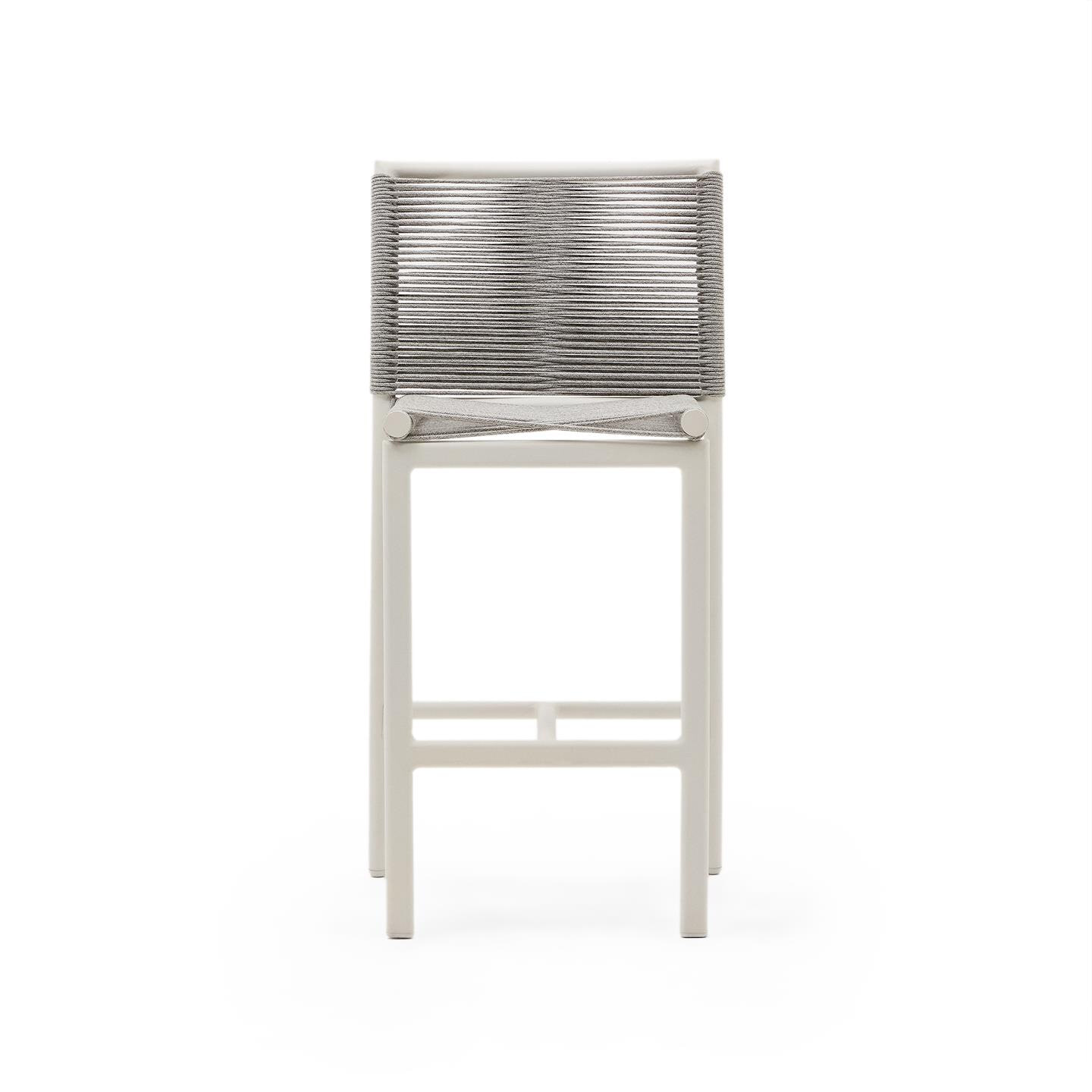 Kave Home Barkruk 'Culip' kleur Lichtgrijs (zithoogte 65cm)