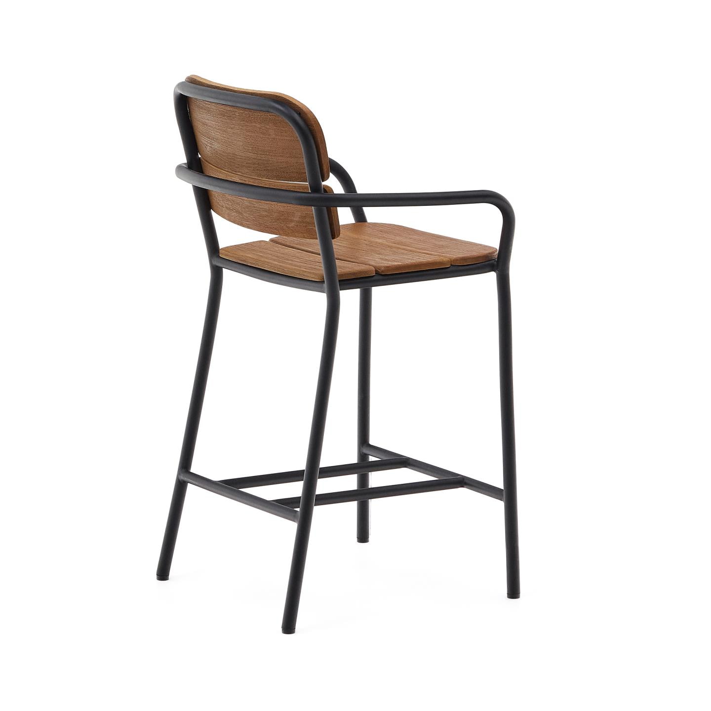 Kave Home Barstoel 'Algueret' Eucalyptushout (zithoogte 66cm)