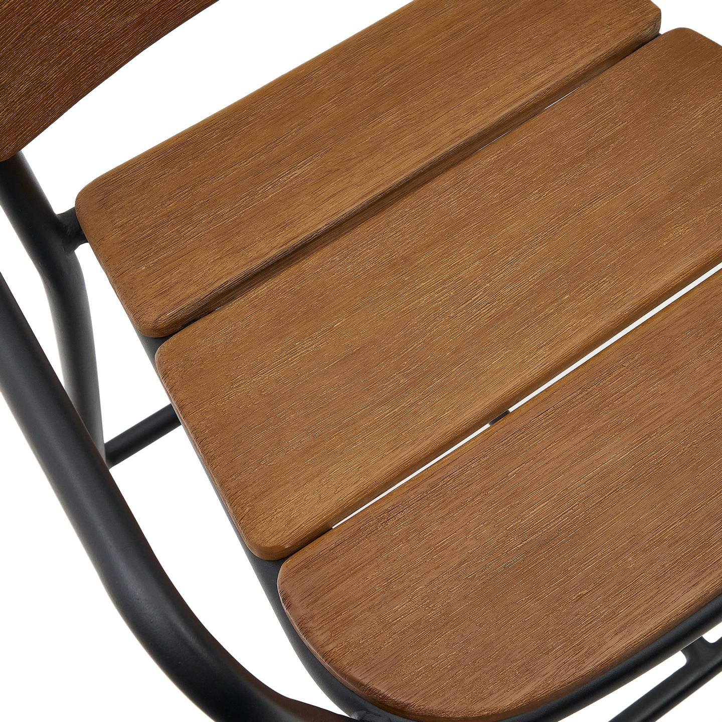 Kave Home Barstoel 'Algueret' Eucalyptushout (zithoogte 66cm)