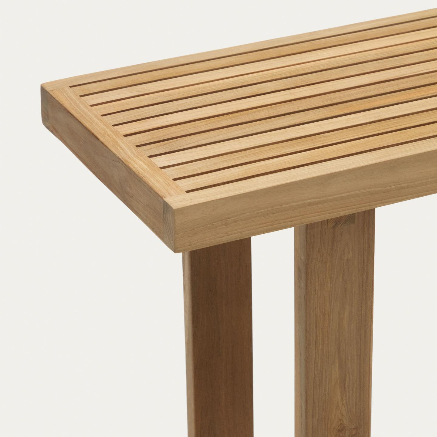 Kave Home Hoge Outdoor Eetkamerbank 'Canadell' Teakhout, 130cm