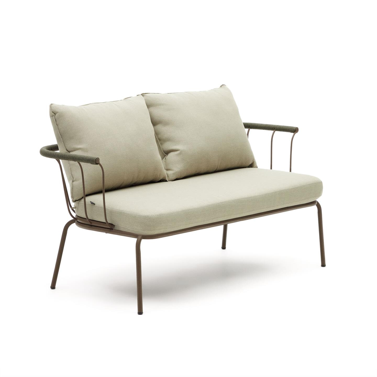 Kave Home 2-zits Loungebank Salguer Gevlochten touw en staal - Beige