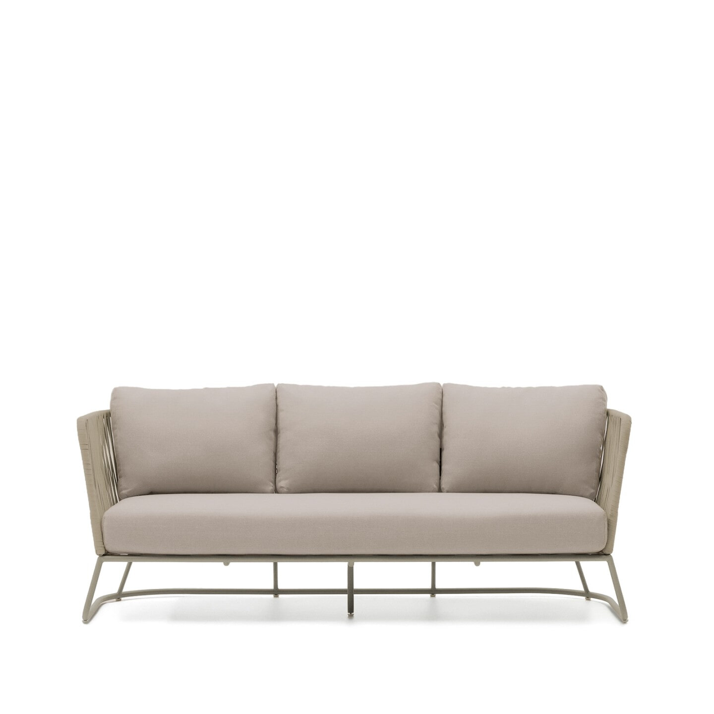 Kave Home 3-zits Loungebank 'Saconca' Gevlochten touw, kleur Beige