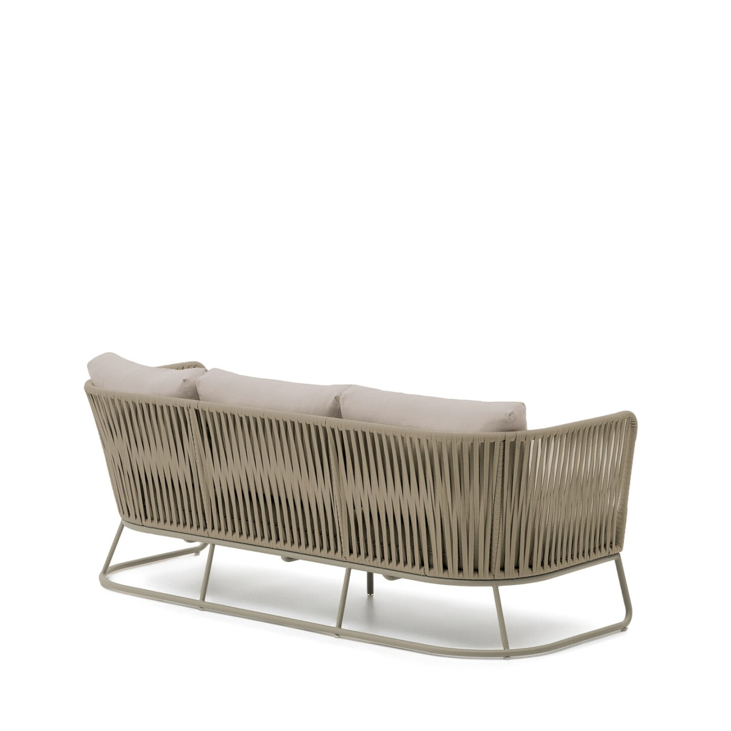 Kave Home 3-zits Loungebank 'Saconca' Gevlochten touw, kleur Beige