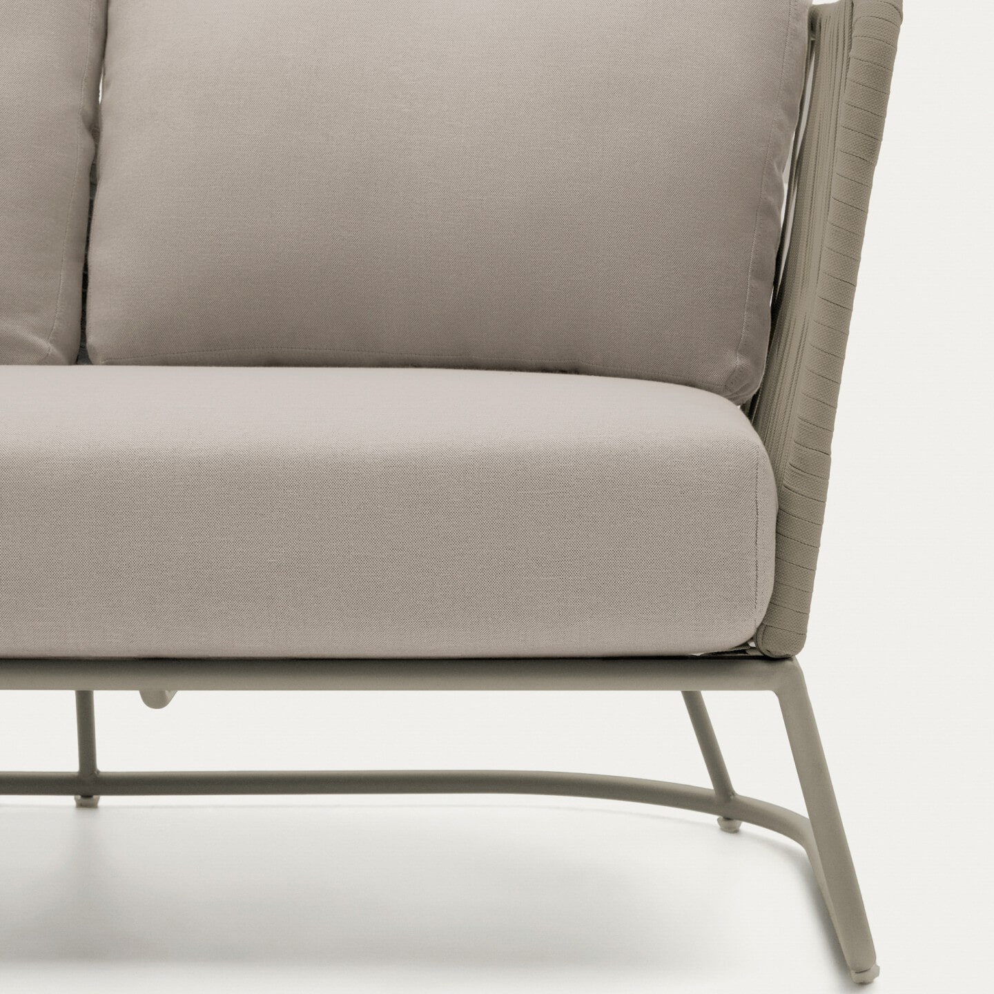 Kave Home 3-zits Loungebank 'Saconca' Gevlochten touw, kleur Beige