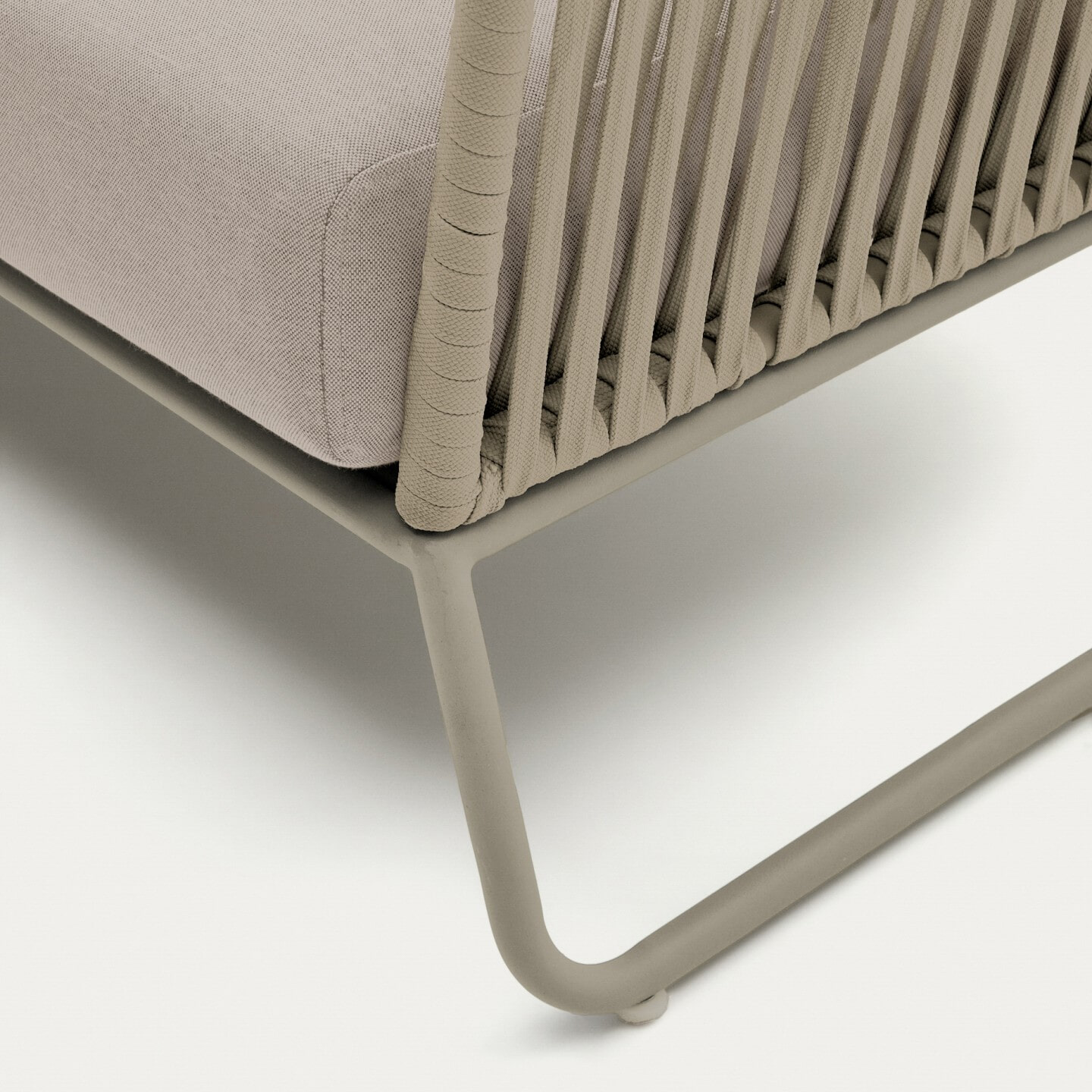 Kave Home 3-zits Loungebank 'Saconca' Gevlochten touw, kleur Beige
