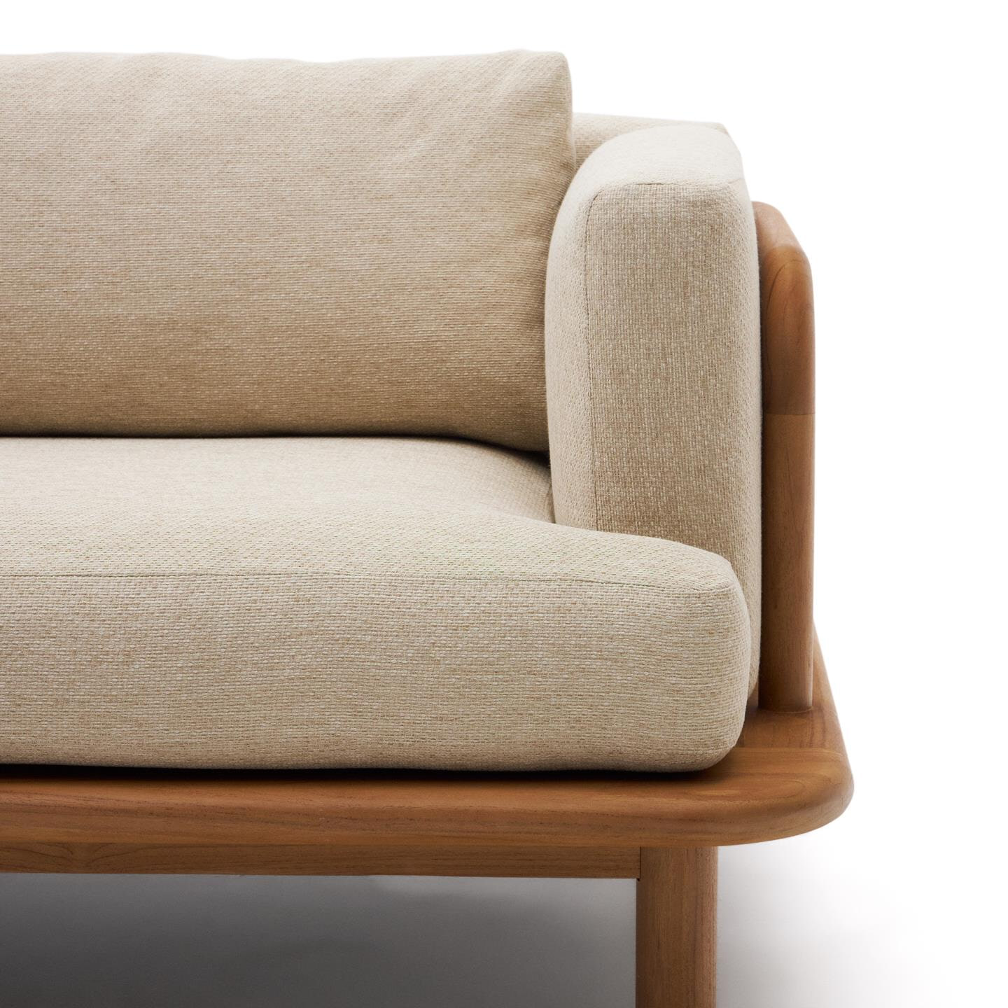 Kave Home 3-zits Bank 'Turqueta' Teakhout