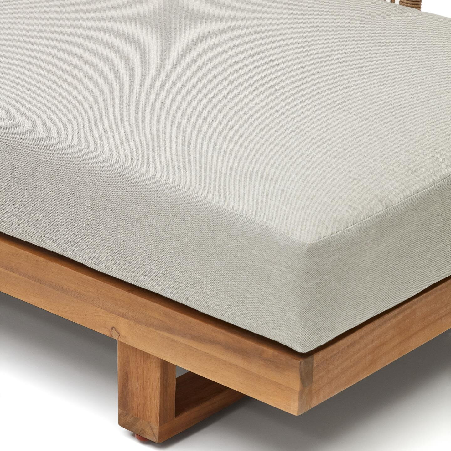 Kave Home Loungeset 'Raco' Acaciahout, Met hoekbank en salontafel