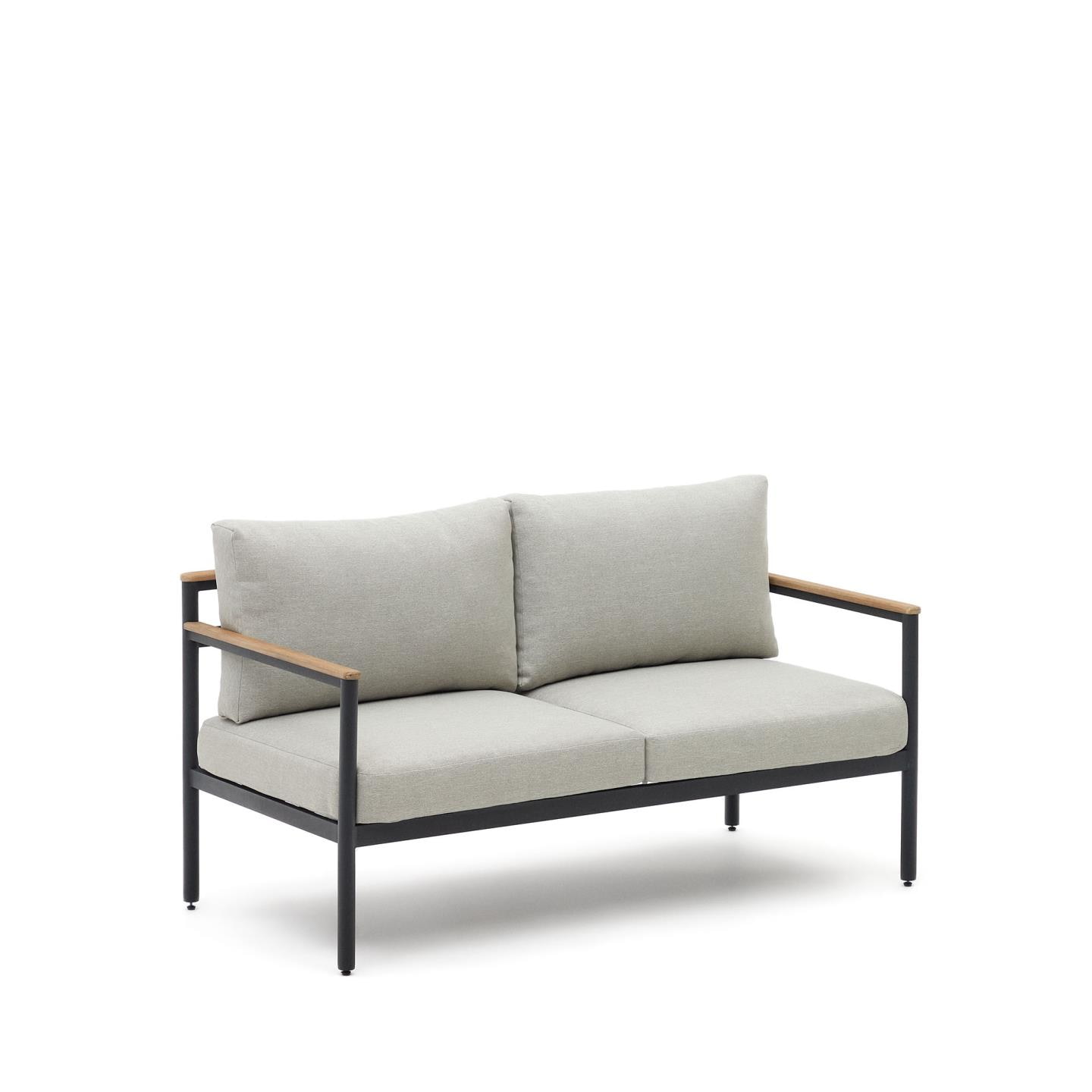 Kave Home Loungeset 'Aiguafreda' 2-zits bank, 2 fauteuils en salontafel