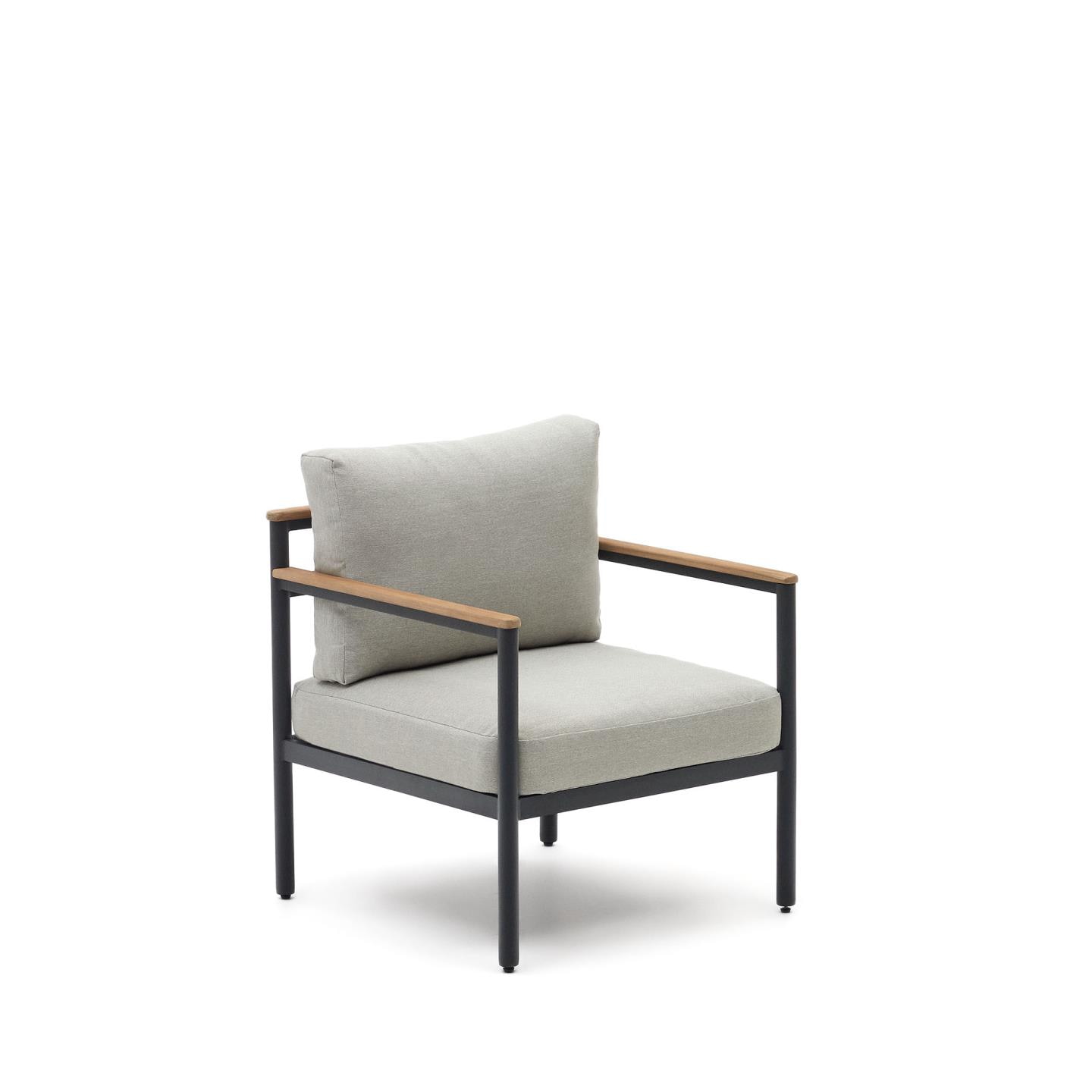 Kave Home Loungeset 'Aiguafreda' 2-zits bank, 2 fauteuils en salontafel