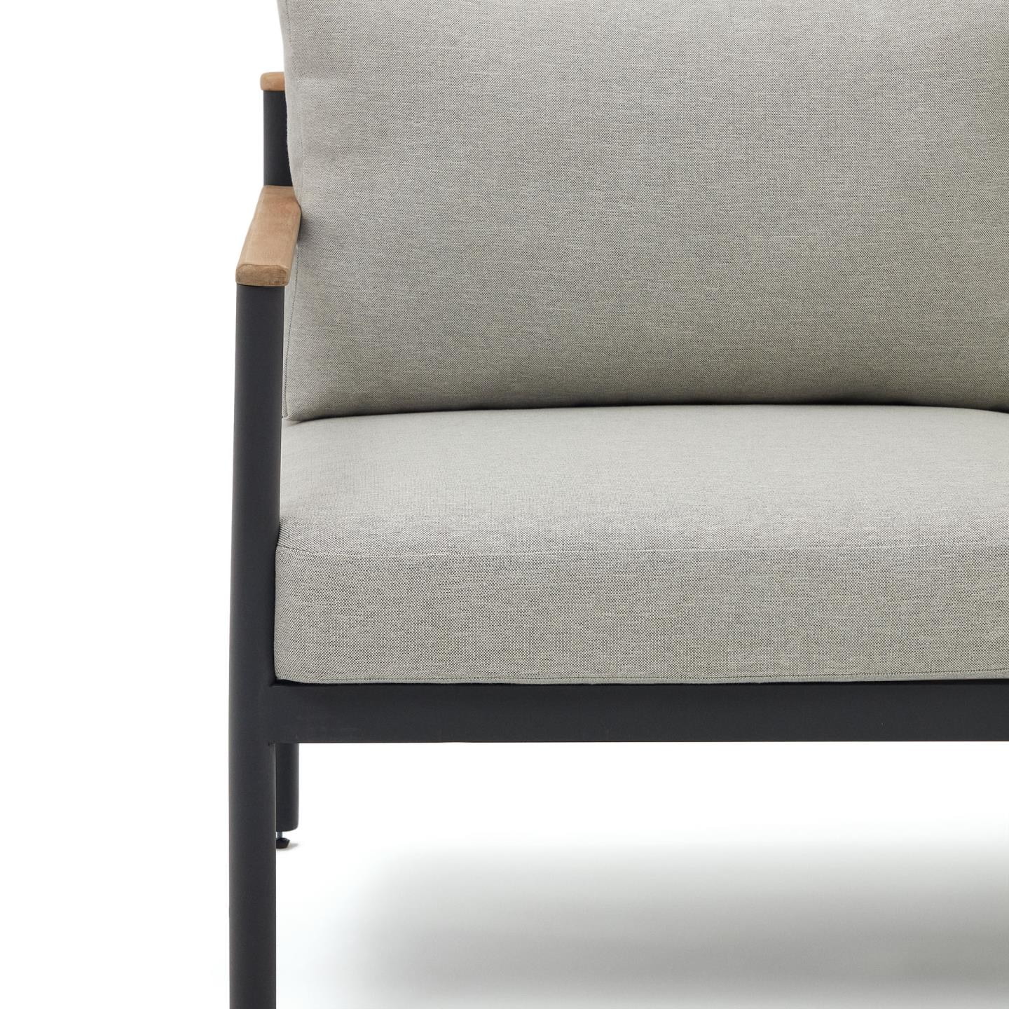 Kave Home Loungeset 'Aiguafreda' 2-zits bank, 2 fauteuils en salontafel