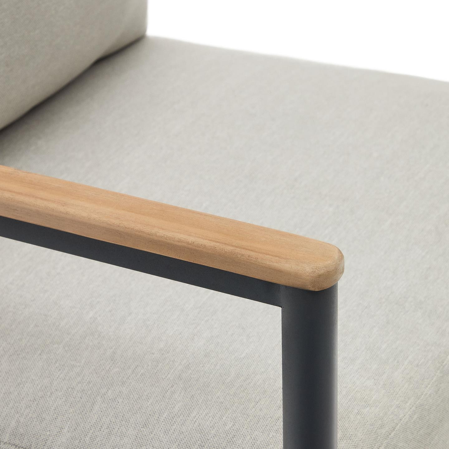 Kave Home Loungeset 'Aiguafreda' 2-zits bank, 2 fauteuils en salontafel