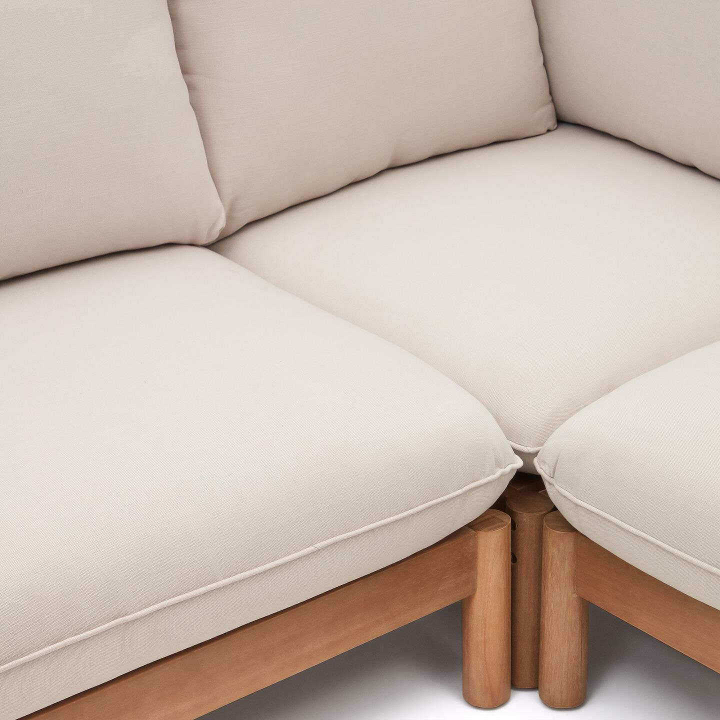 Kave Home 5-zits Hoek Loungeset 'Sacova' Eucalyptushout
