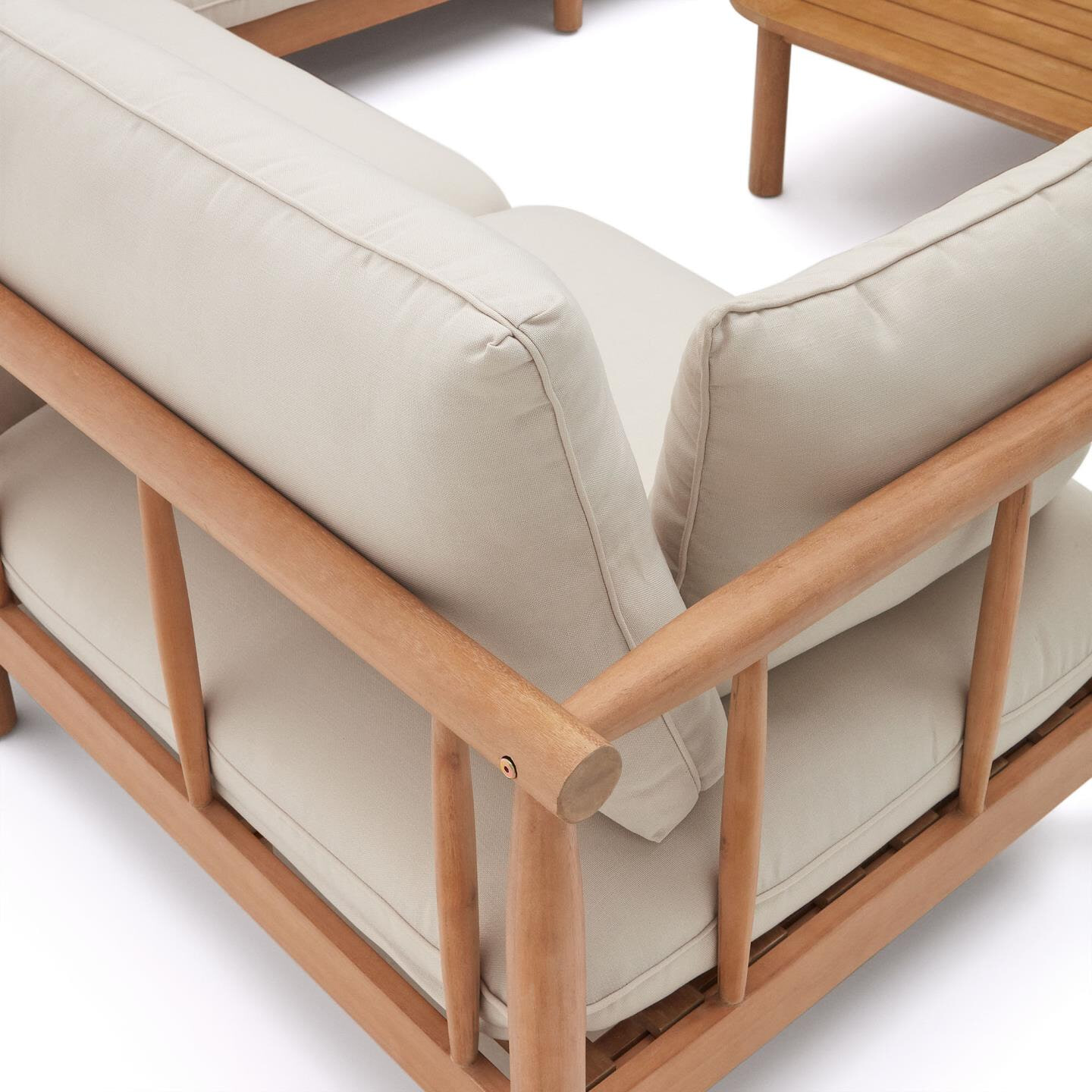 Kave Home 5-zits Hoek Loungeset 'Sacova' Eucalyptushout