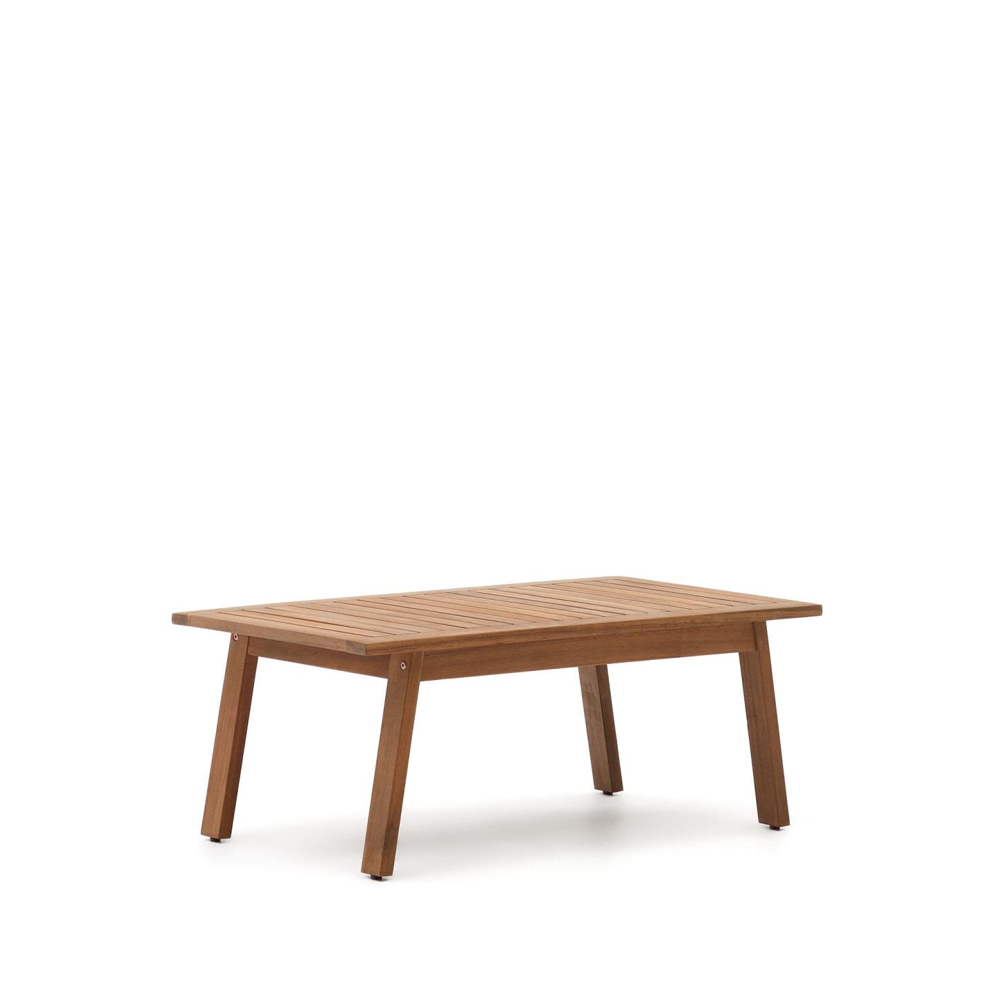 Kave Home Loungeset 'Frares' Acaciahout, Met 2-zits Bank, 2 fauteuils en salontafel