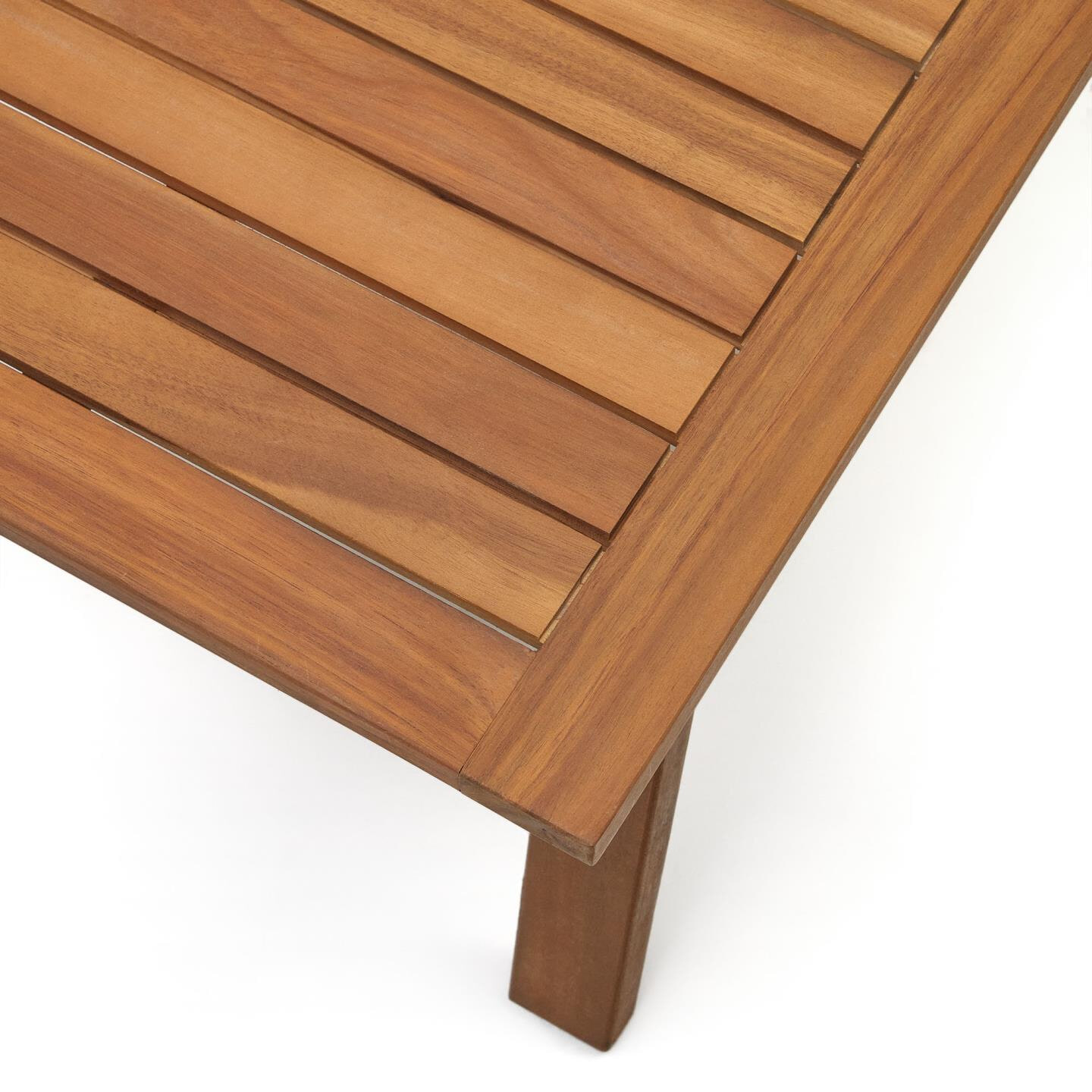 Kave Home Loungeset 'Frares' Acaciahout, Met 2-zits Bank, 2 fauteuils en salontafel