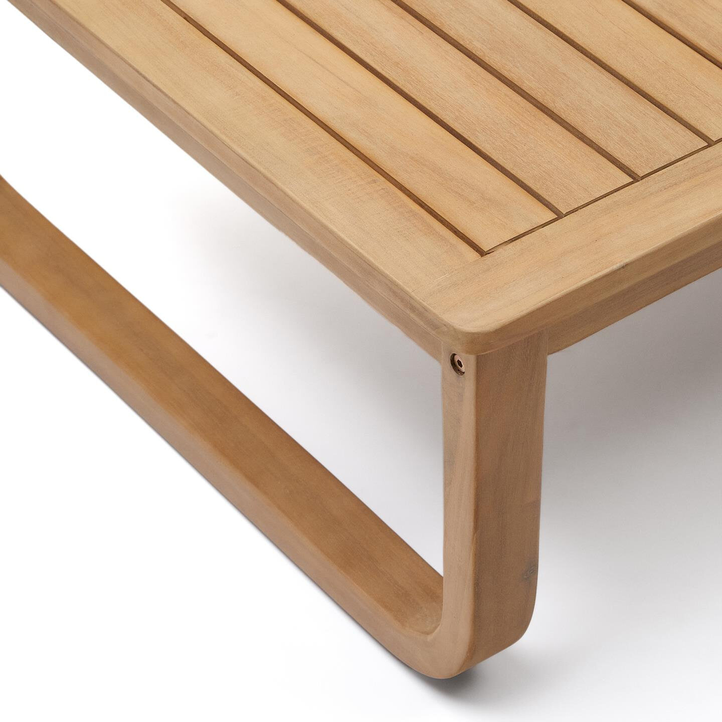 Kave Home Loungeset 'Vellana' Acaciahout, Met 3-zits bank, 2 fauteuils en salontafel