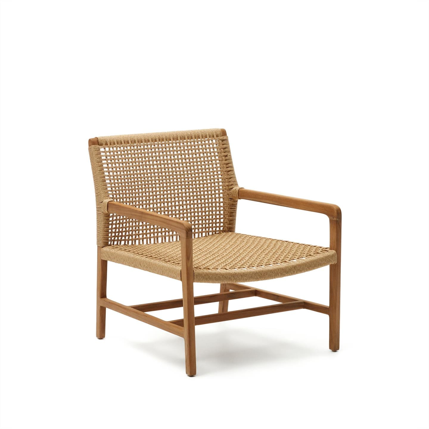 Kave Home Fauteuil 'Sabolla' Teakhout, kleur Naturel