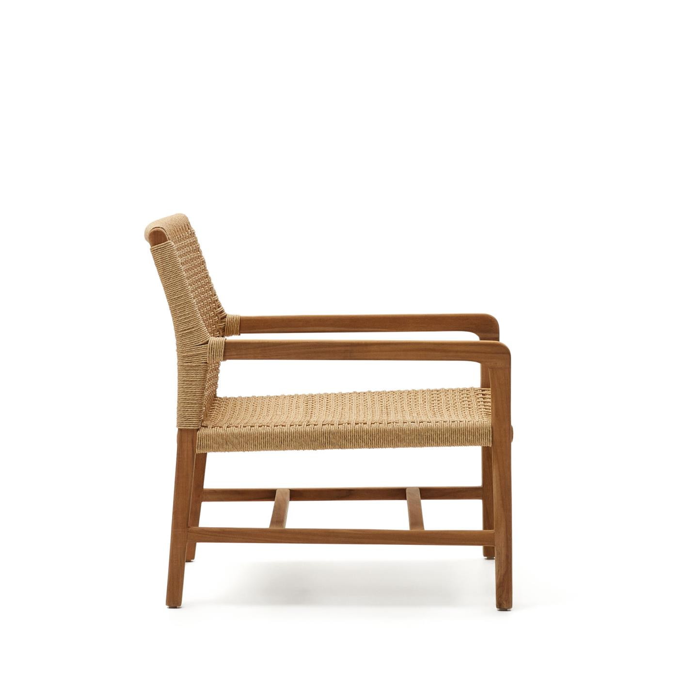 Kave Home Fauteuil 'Sabolla' Teakhout, kleur Naturel