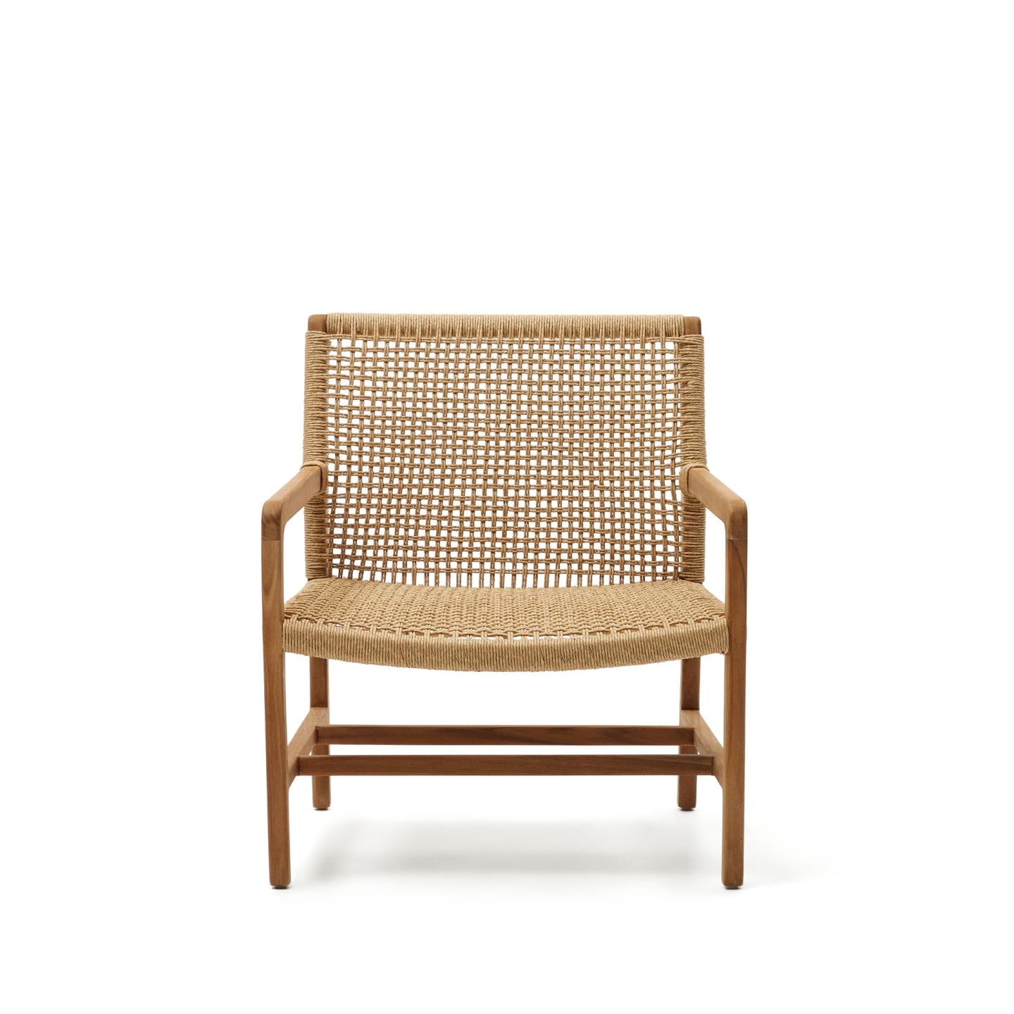 Kave Home Fauteuil 'Sabolla' Teakhout, kleur Naturel